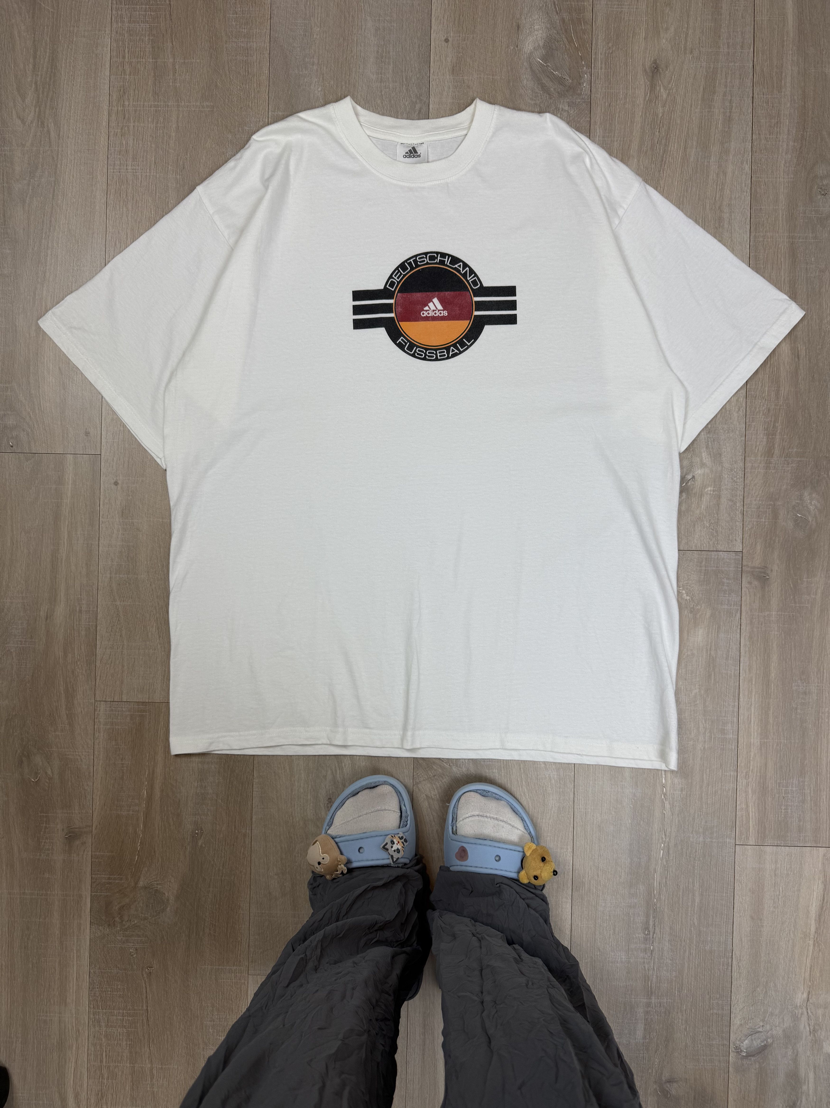 Adidas Vintage Adidas Deutschland Germany Football Soccer T-shirt Size US XL / EU 56 / 4 - 1 Thumbnail