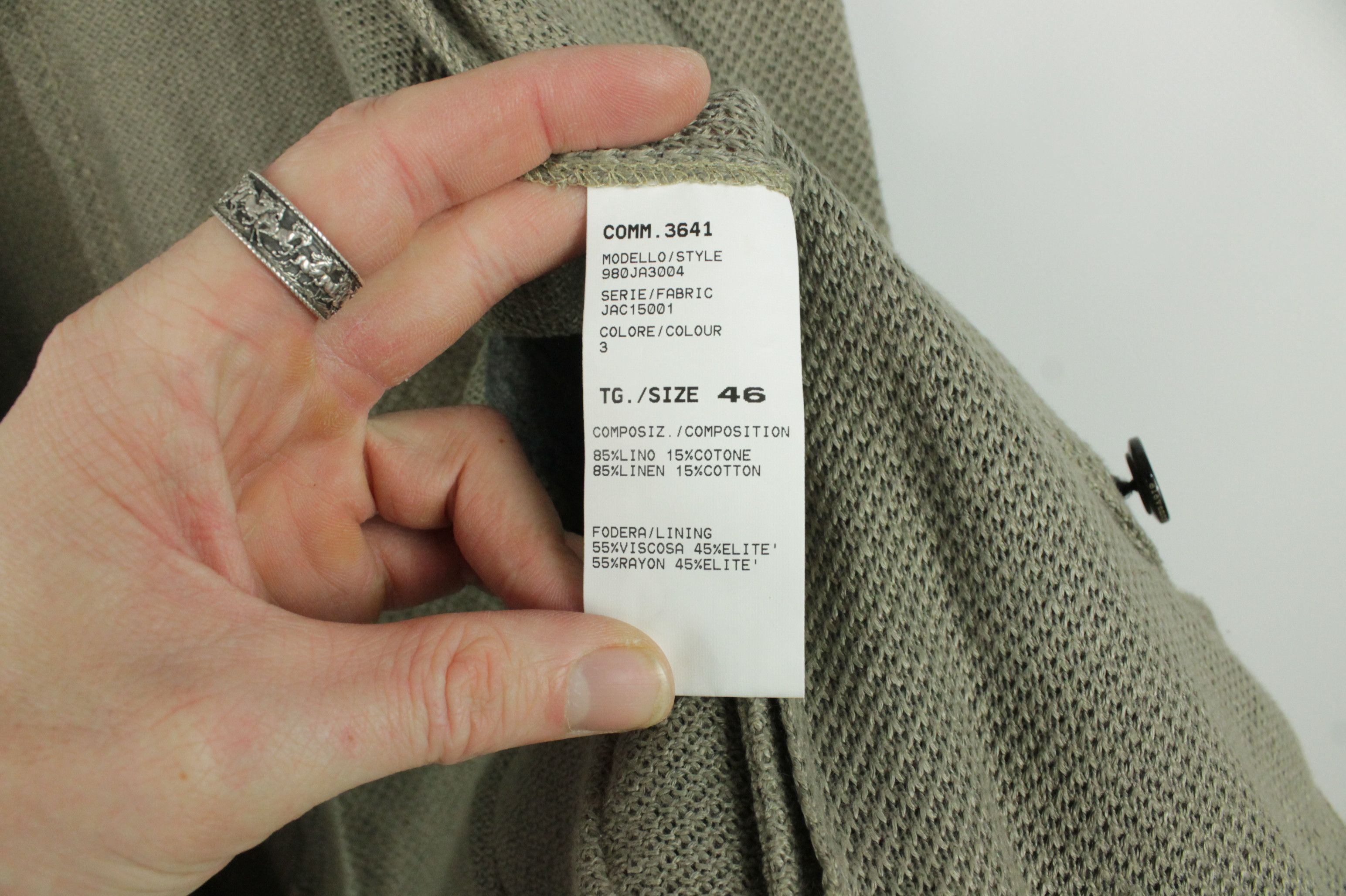 Eleventy Eleventy Tailored Blazer Knit Linen Cotton Blend Jacket Size L / US 10 / IT 46 - 8 Thumbnail