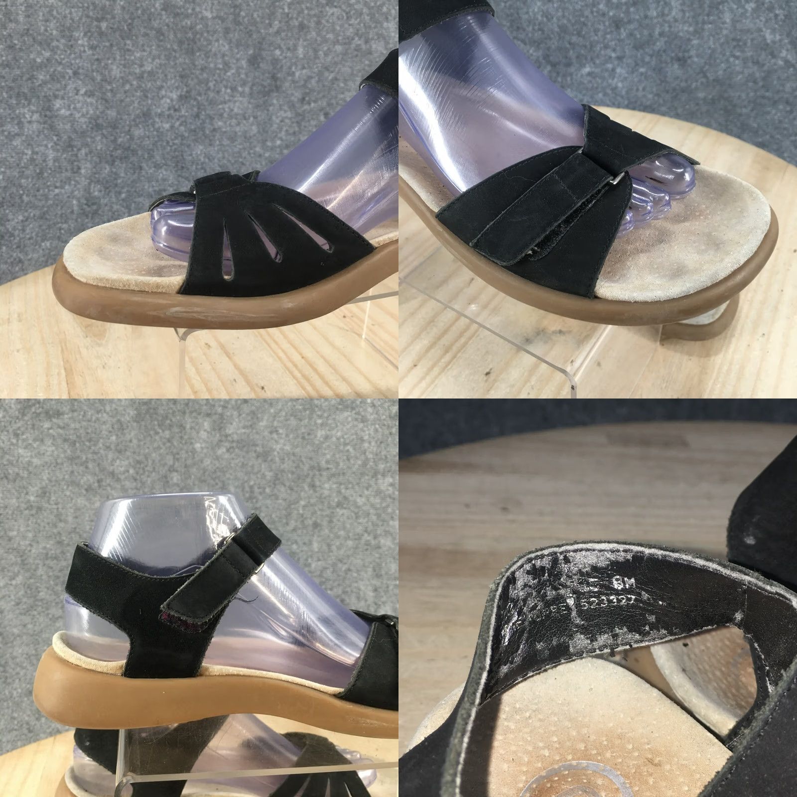 Rockport Rockport Sandals Womens 8 M Ankle Straps Black Open Toe Comfort Wedge Casual Size US 8 / IT 38 - 10 Thumbnail