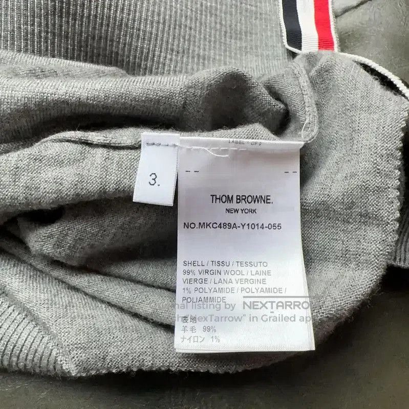 Thom Browne Thom Browne Women's Grey Wool Cardigan . Size XL / US 12-14 / IT 48-50 - 4 Thumbnail