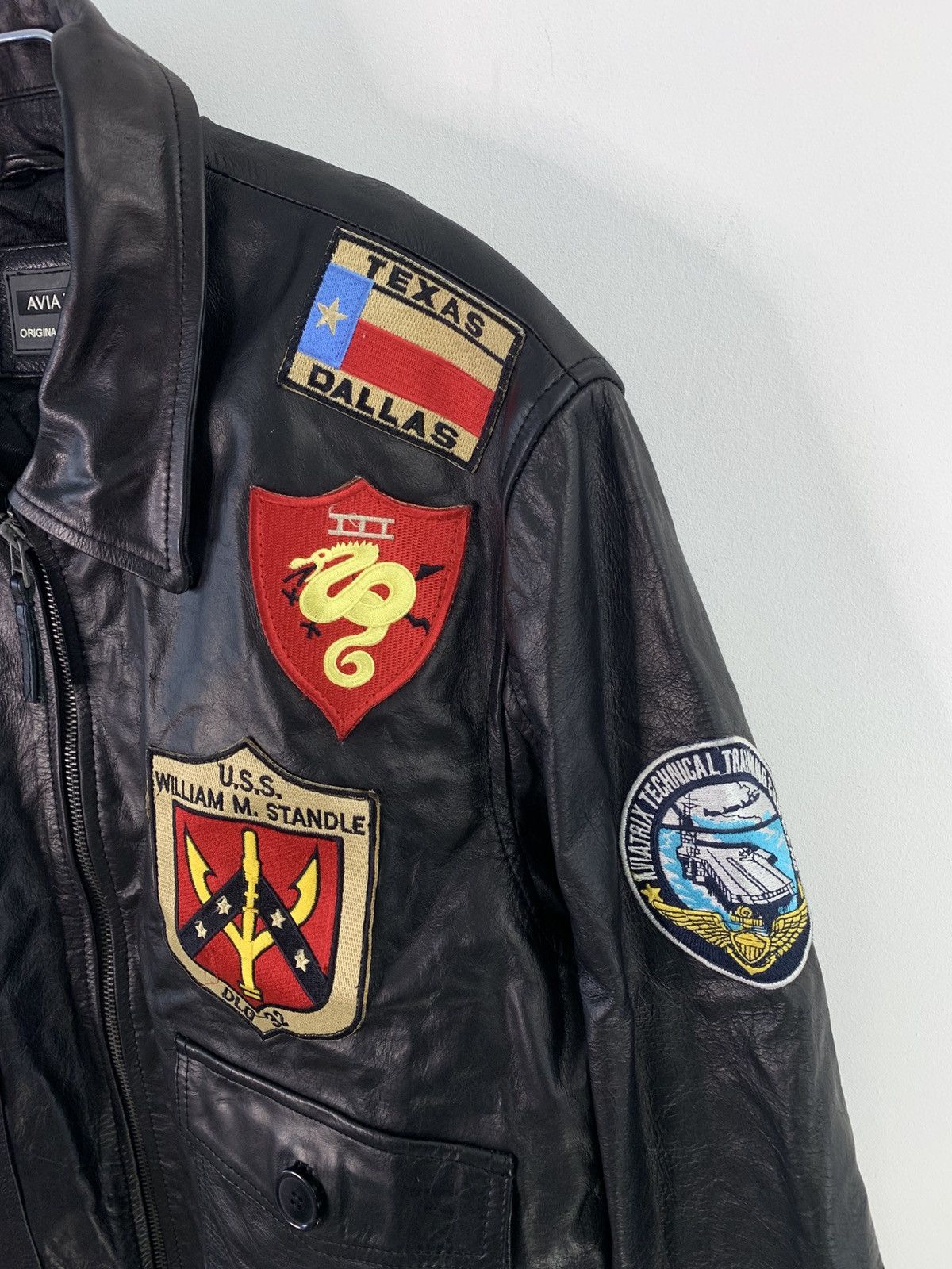 Leather × Vintage Aviatrix Top Gun Navy G-1 Leather Bomber Jacket XXL Size Size US XXL / EU 58 / 5 - 7 Thumbnail