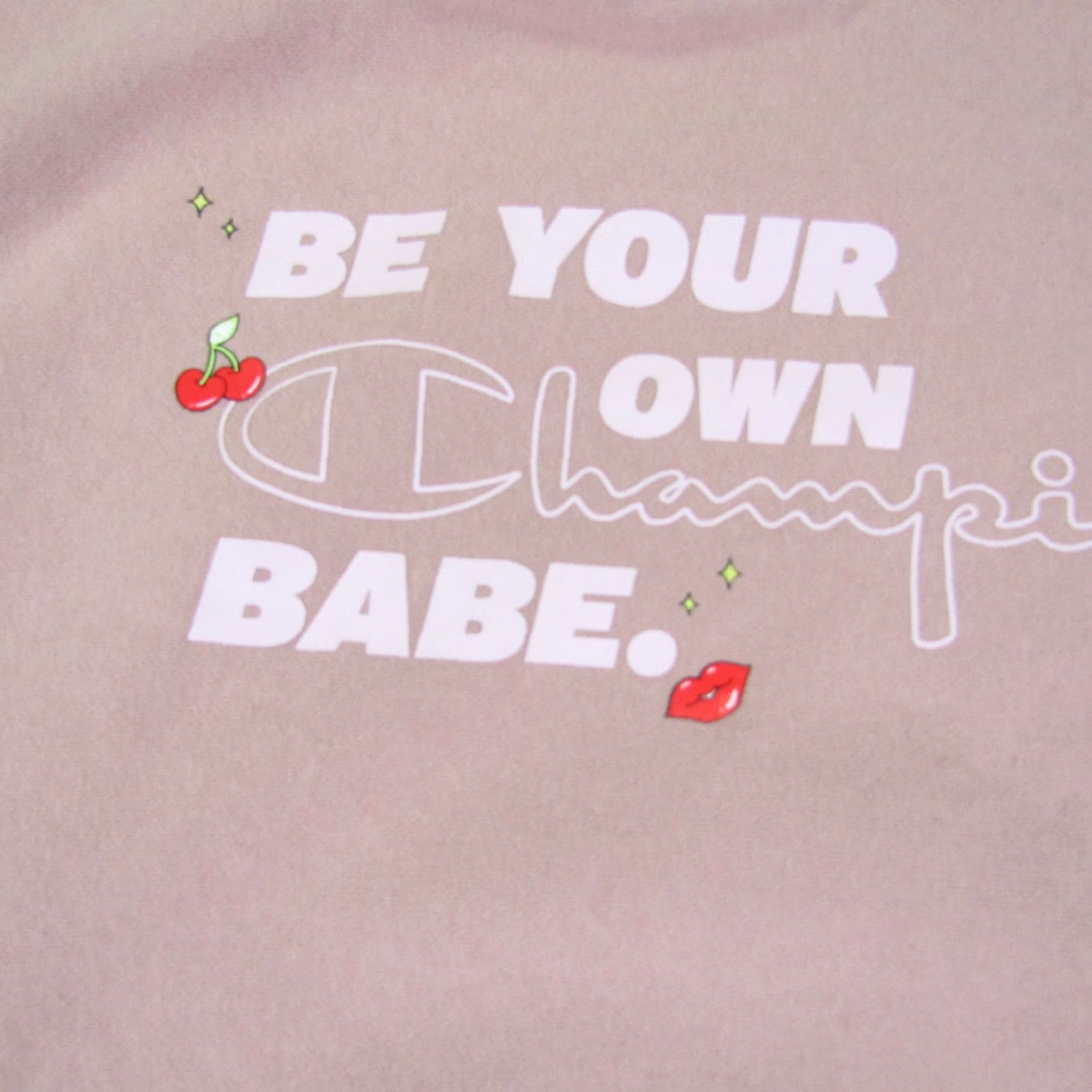 Champion Champion Sweatshirt Womens 1X Pink Reverse Weave Crewneck Be Your Own Babe Size XL / US 12-14 / IT 48-50 - 7 Thumbnail