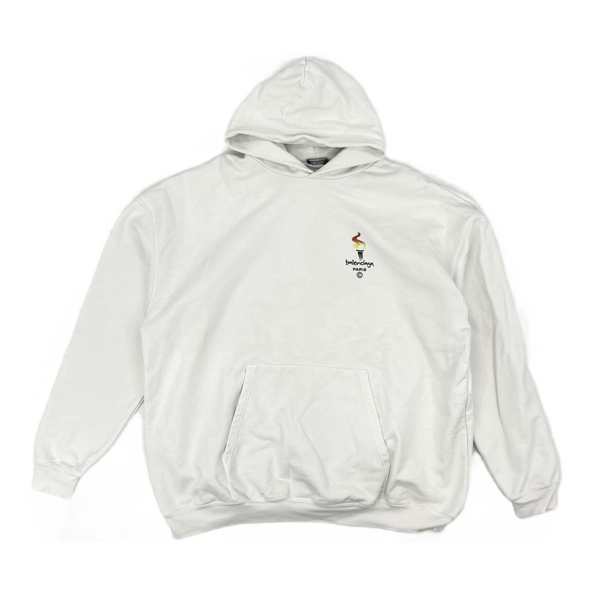 Balenciaga Balenciaga Embroidered Paris Olympics Logo Oversized Hoodie Size US XXS / EU 40 - 1 Thumbnail