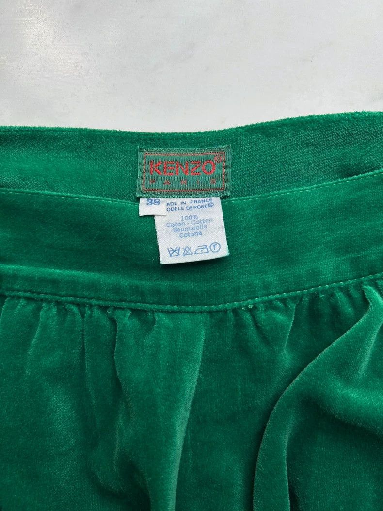 Kenzo KENZO Green velvet skirt Size 25" / US 0 / IT 36 - 9 Thumbnail