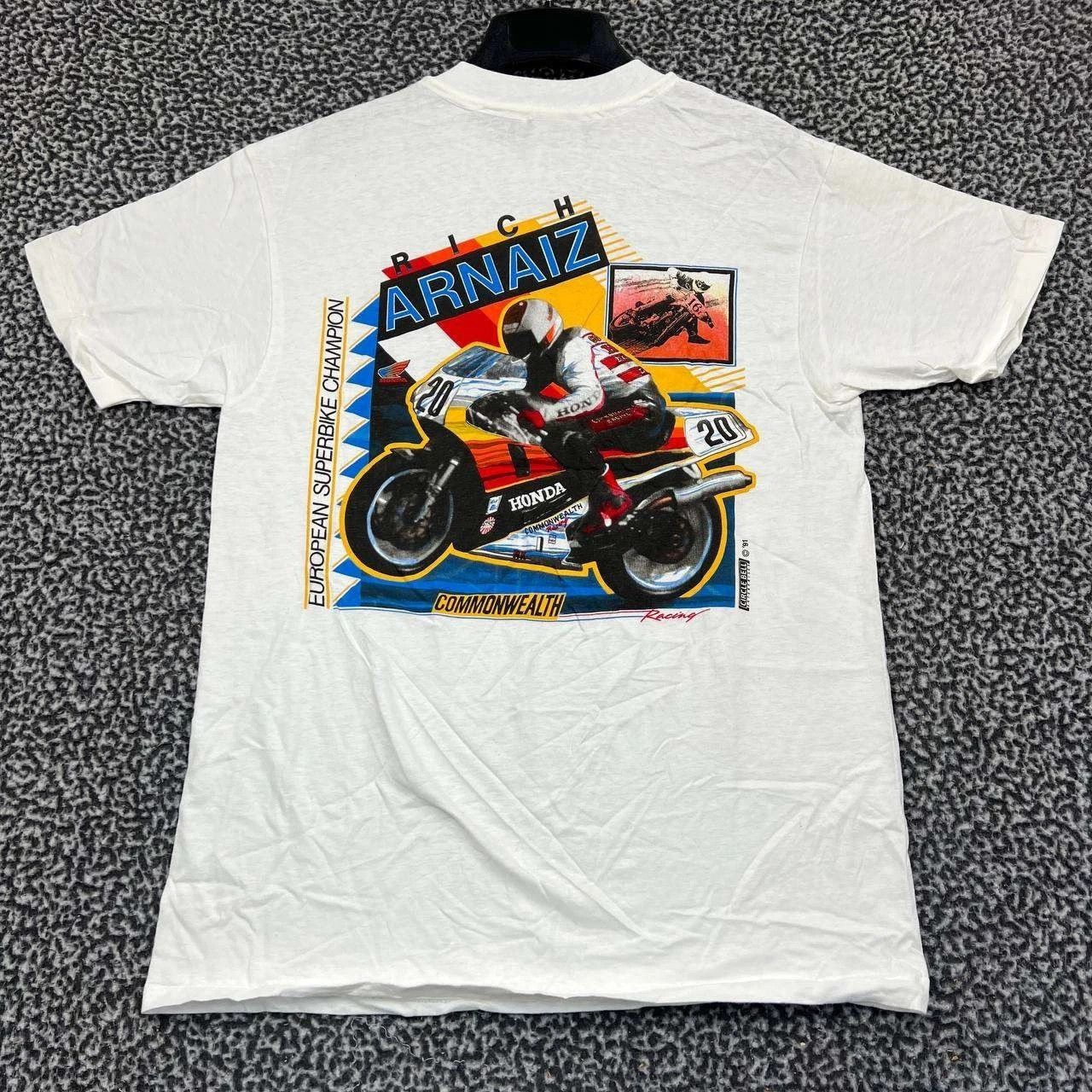Hanes Vintage Rich Arnaiz Racing Shirt Men L Short Sleeve Size US L / EU 52-54 / 3 - 1 Thumbnail