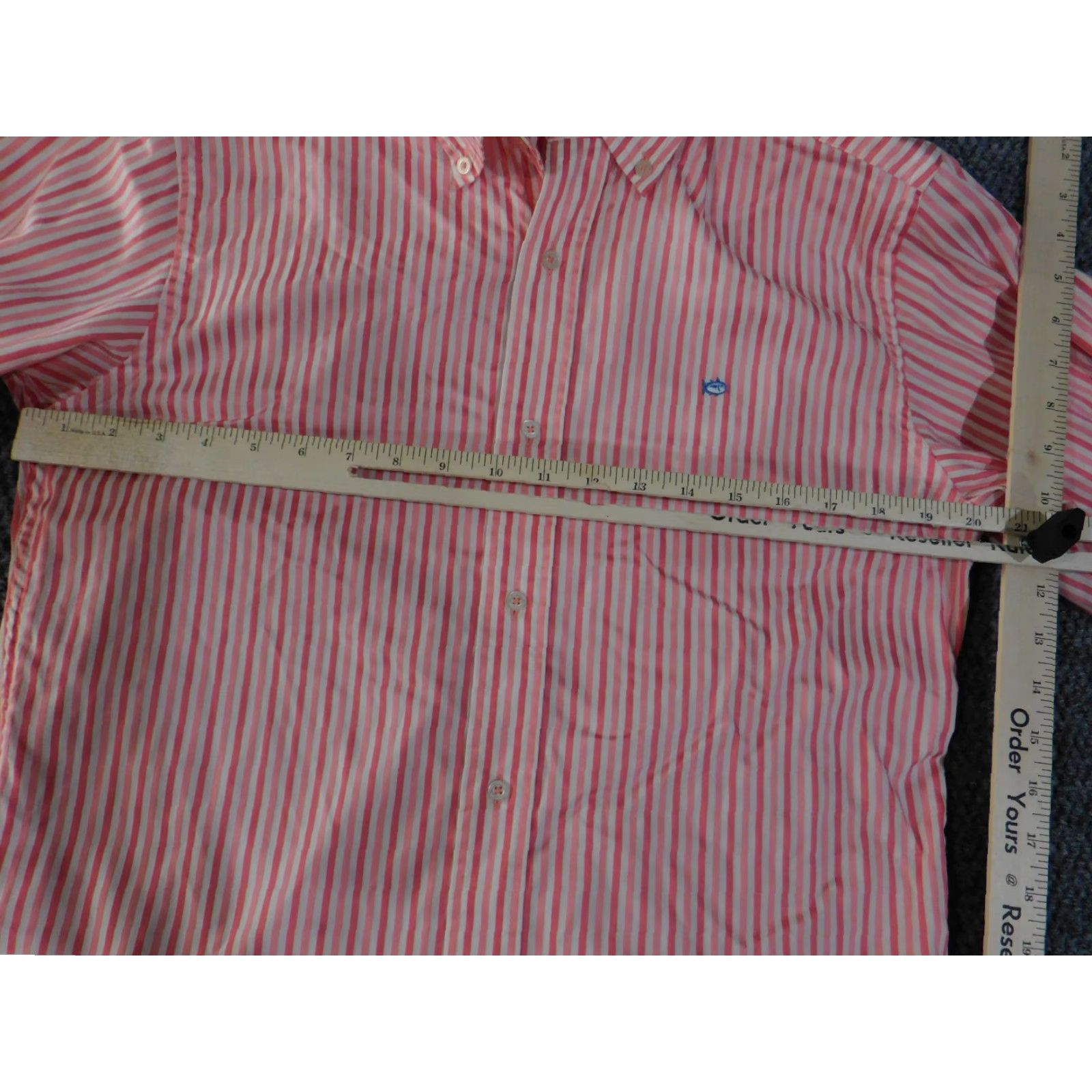 Southern Tide Southern Tide Shirt Mens Small Pink Striped Button Front Stretch Casual Button-Up Size US S / EU 44-46 / 1 - 7 Thumbnail