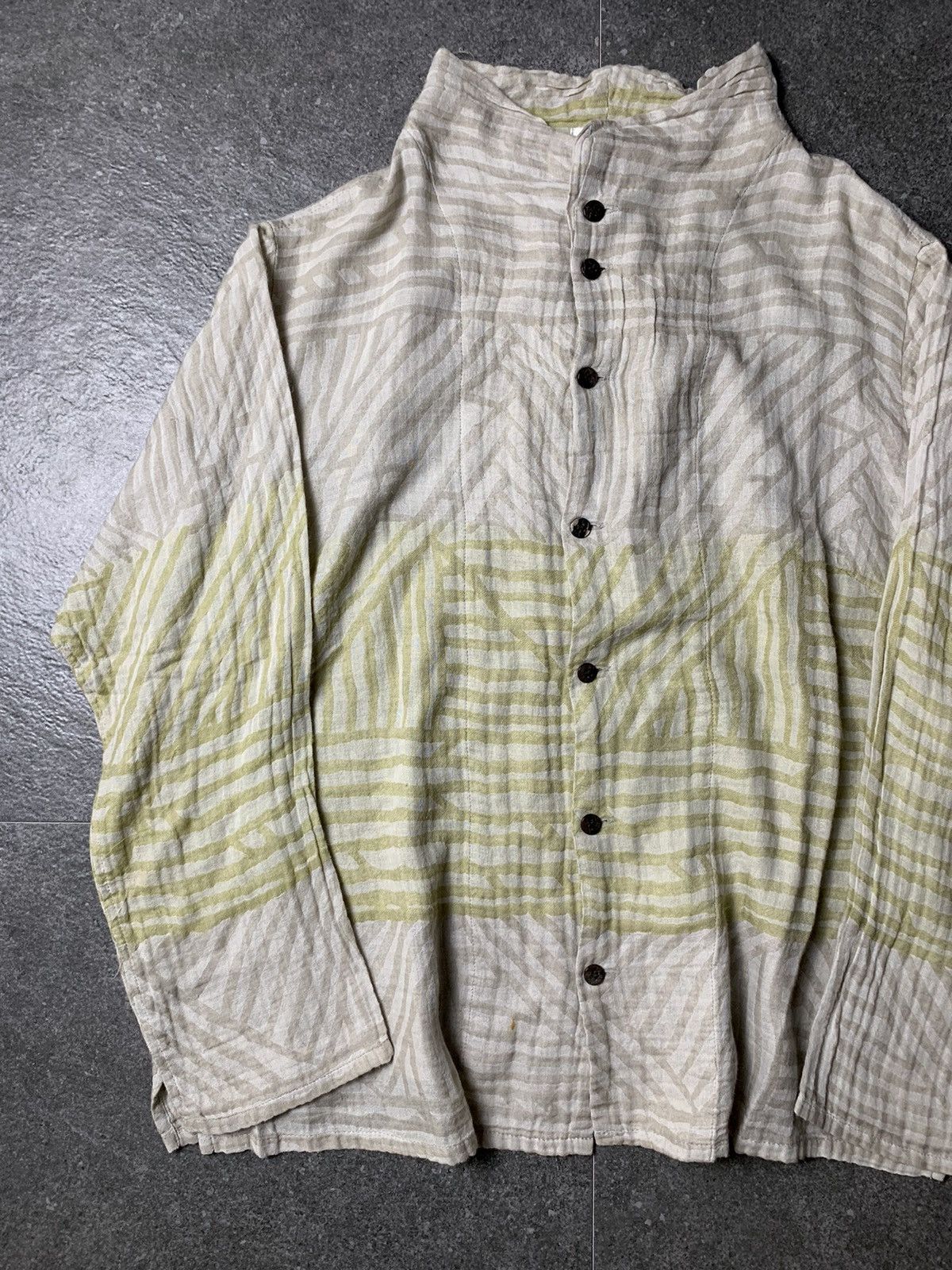 Issey Miyake 2000s Plantation Issey Miyake Pattern Button Up Size L / US 10 / IT 46 - 2 Thumbnail