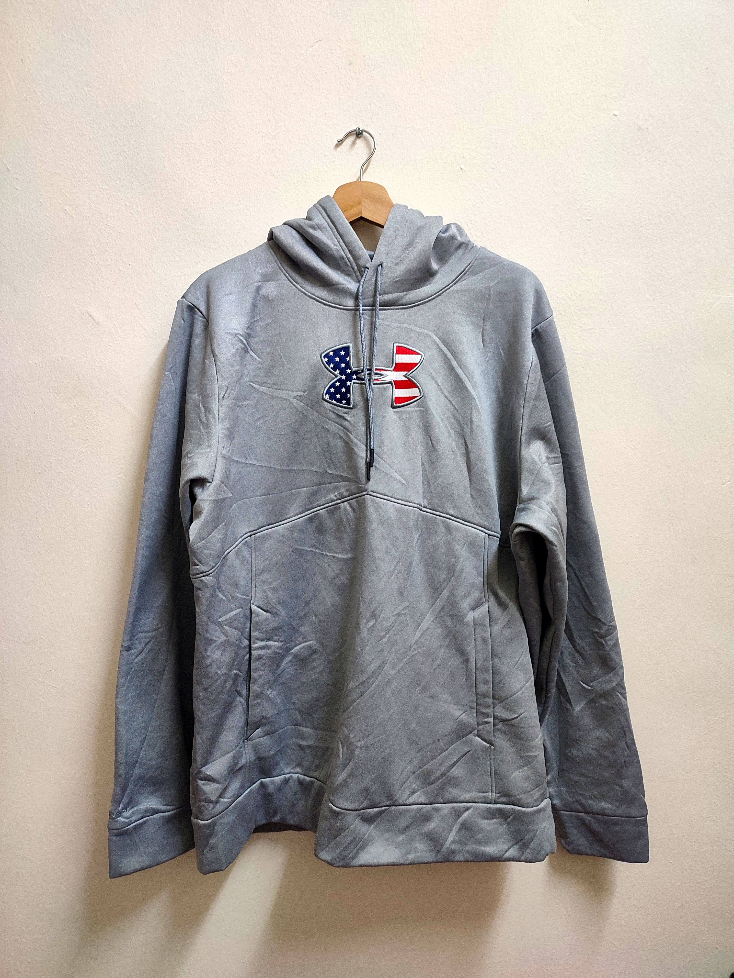 Under Armour Rare Under Armour American Flag Center Logo Hoodies Size US L / EU 52-54 / 3 - 1 Thumbnail
