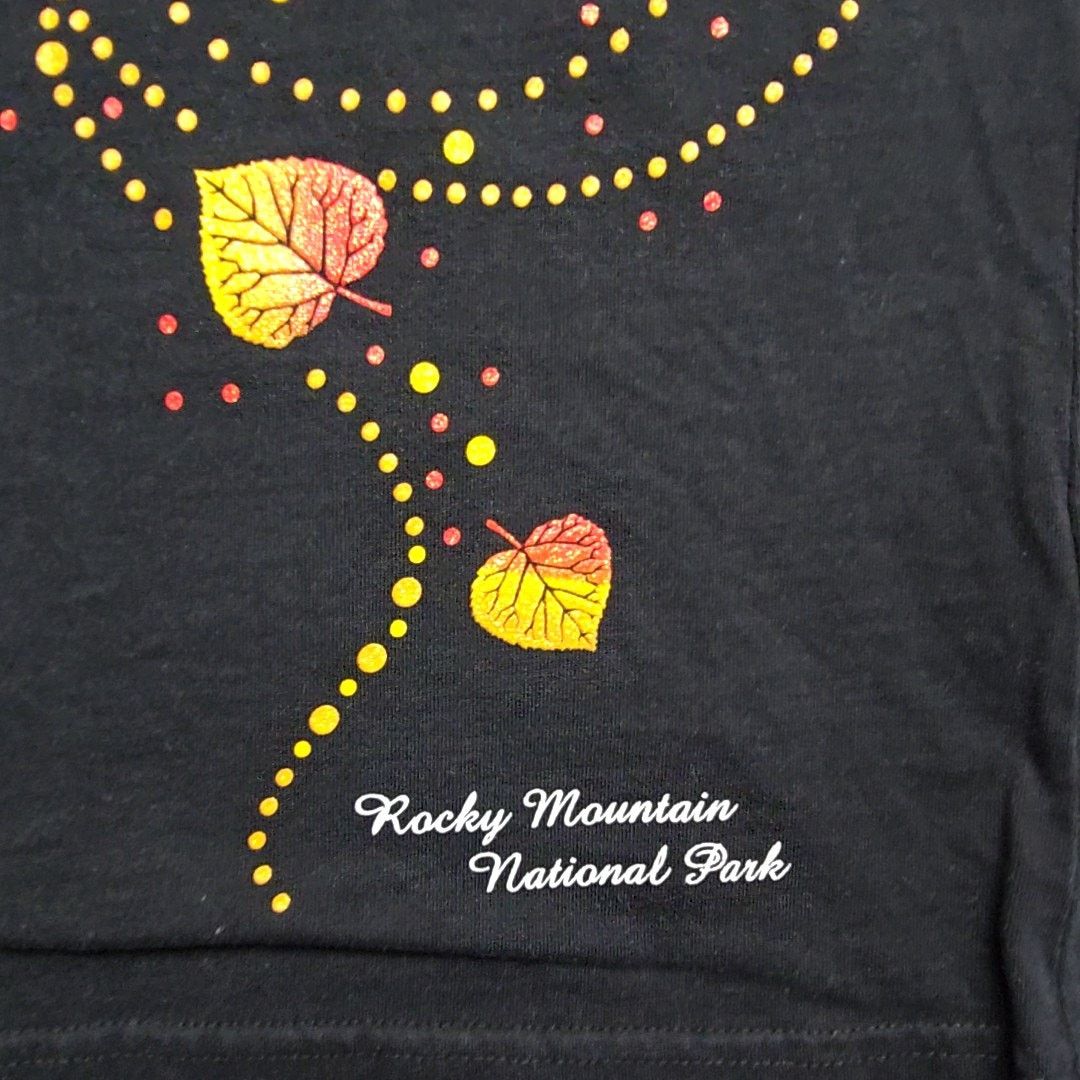 Vintage Rocky Mountain Park Shirt Autumn Leaves Black 3/4 Sleeve S Size S / US 4 / IT 40 - 3 Thumbnail