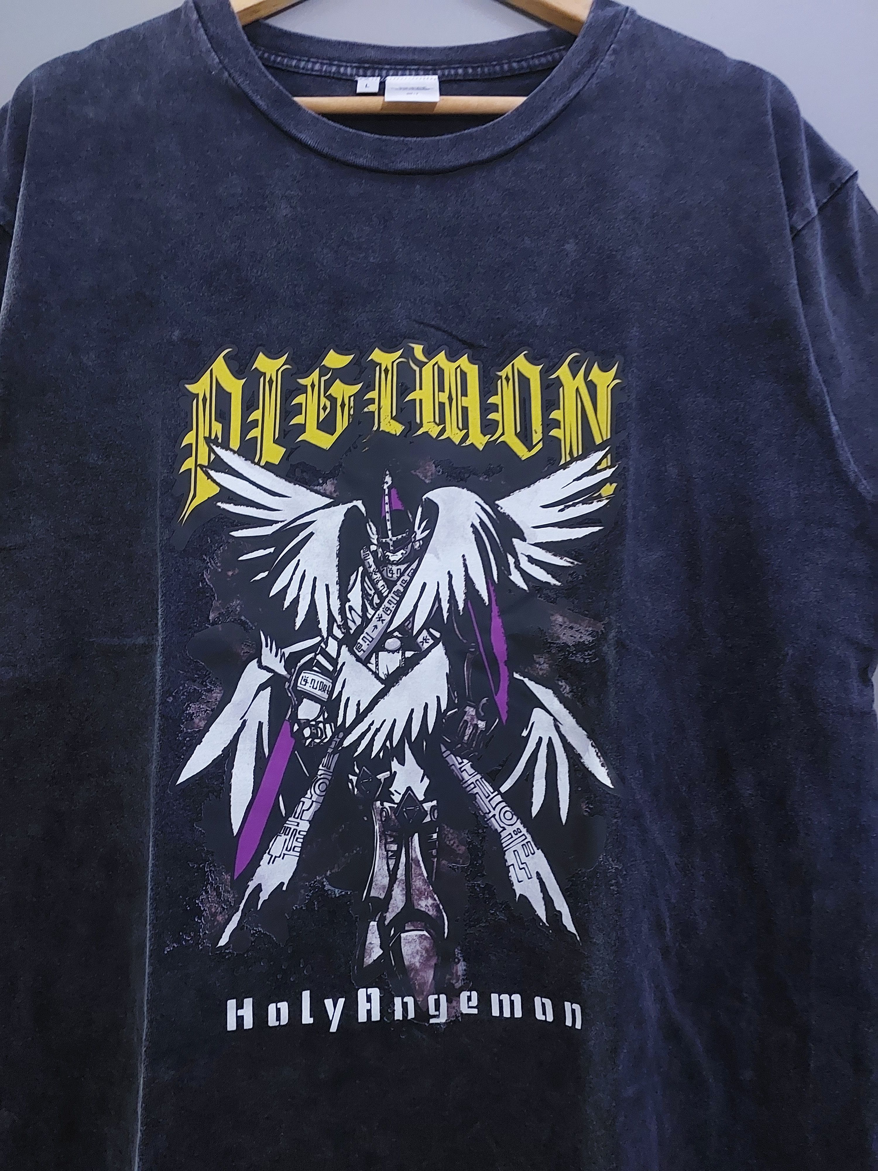 Vintage DIGIMON ADVENTURE ANIME HOLYANGEMON T-SHIRT Size US L / EU 52-54 / 3 - 8 Thumbnail