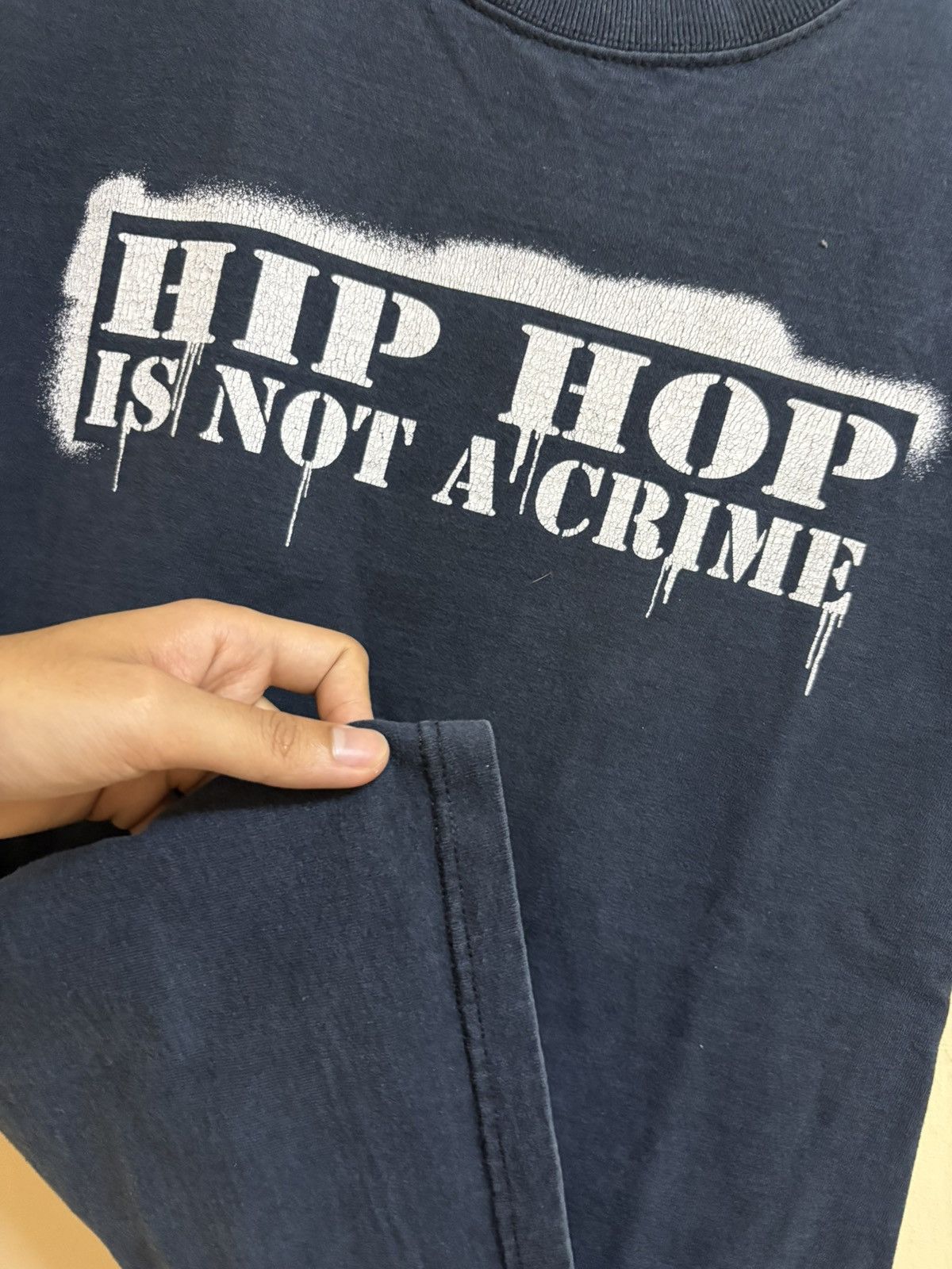 Rap Tees Vintage Hip Hop Is Not A Crime The Drop Base Band Rap Tee Size US S / EU 44-46 / 1 - 10 Thumbnail