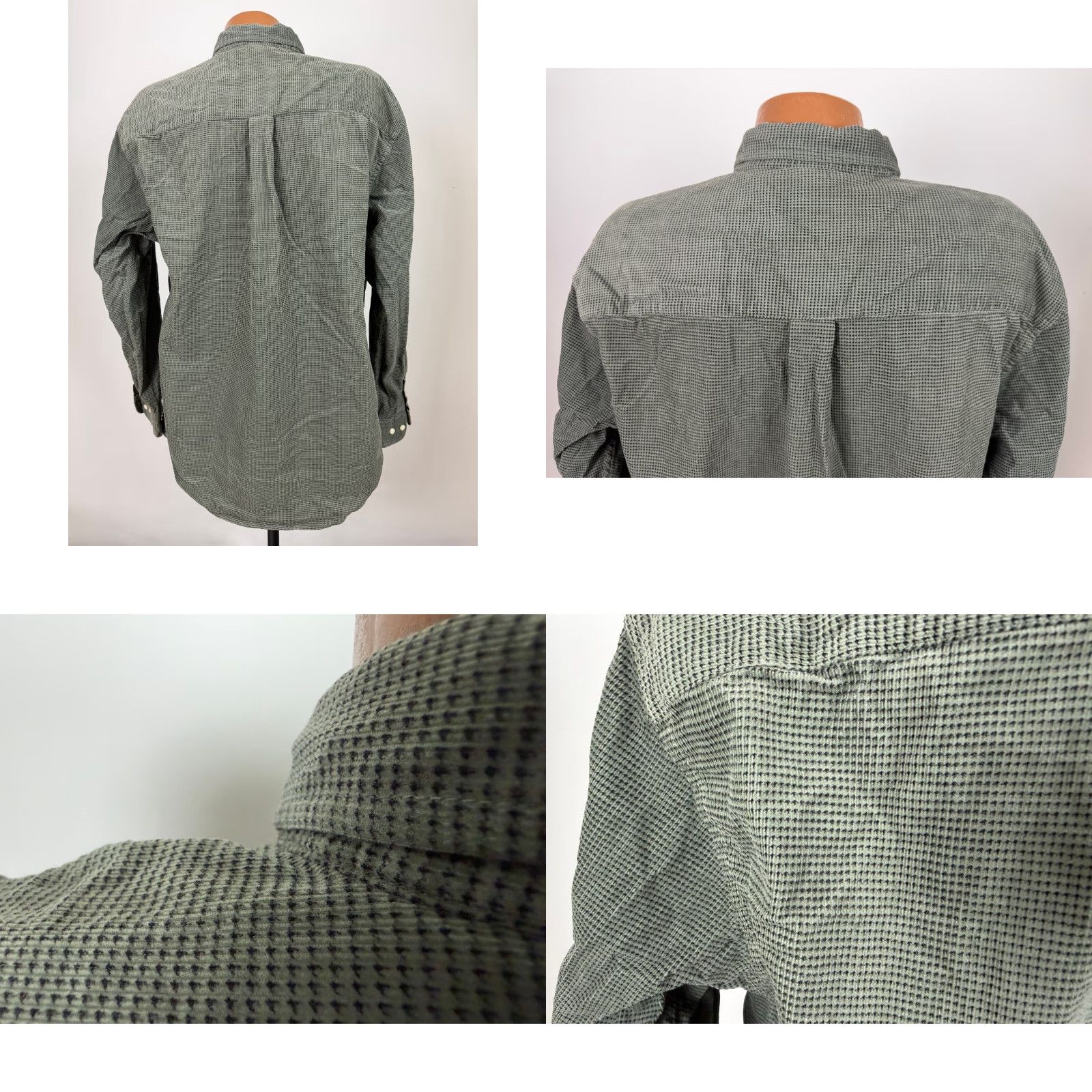 Vintage VINTAGE R&R Outdoors Corduroy Shirt Men L Sage Green Check Lightweight Button-Up Long Sleeve Preppy Size US L / EU 52-54 / 3 - 8 Thumbnail