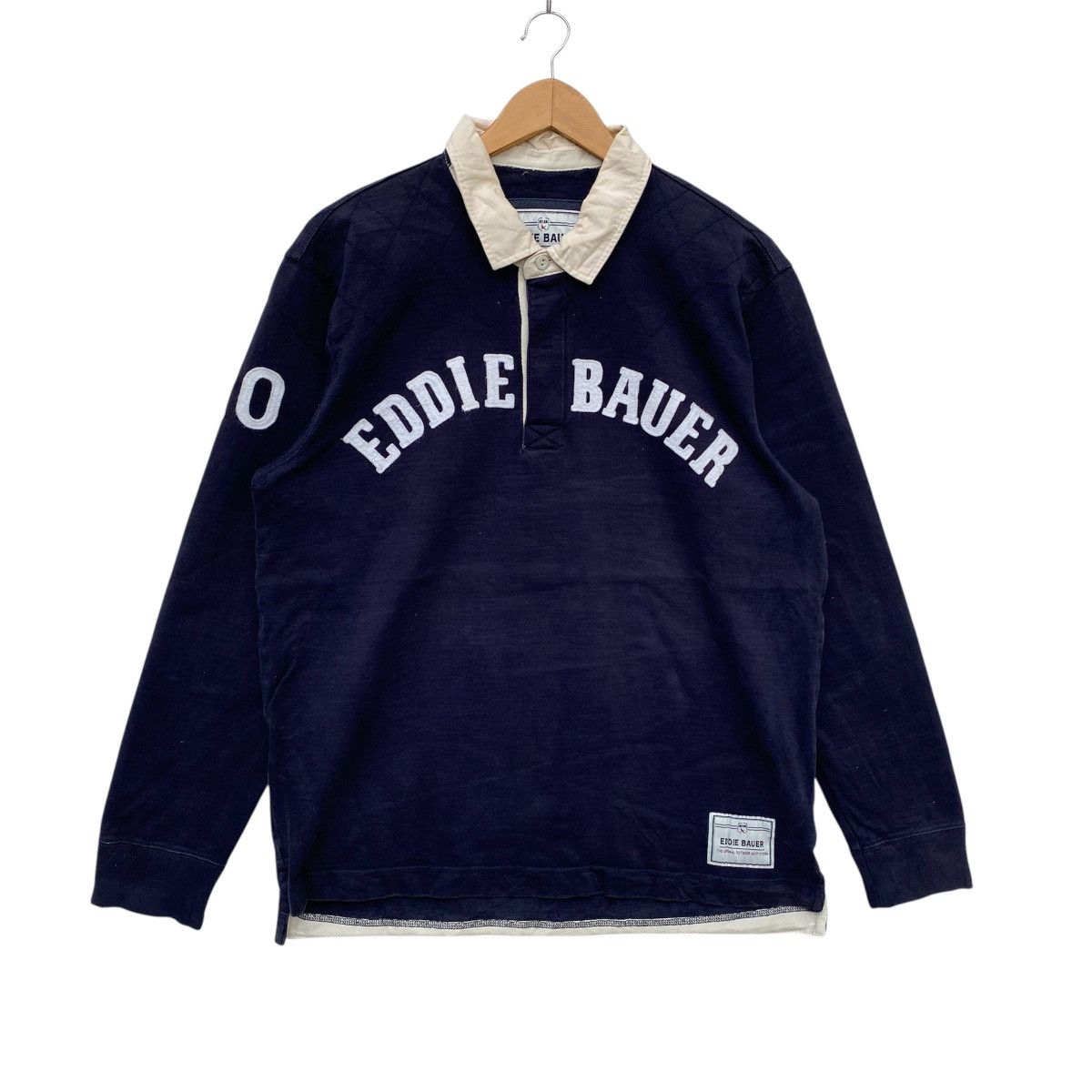 Eddie Bauer Vintage 90s Eddie Bauer Rugby Polo Shirt | 20 Spell Out | L Size US L / EU 52-54 / 3 - 2 Thumbnail