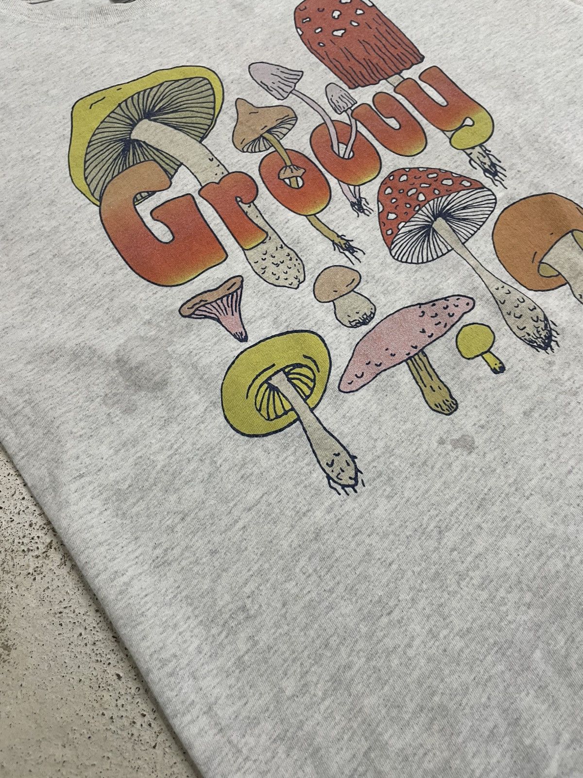 Gildan Groovy Mushroom Motive Art Gildan Printed Marks Washed Tee Size US L / EU 52-54 / 3 - 4 Thumbnail