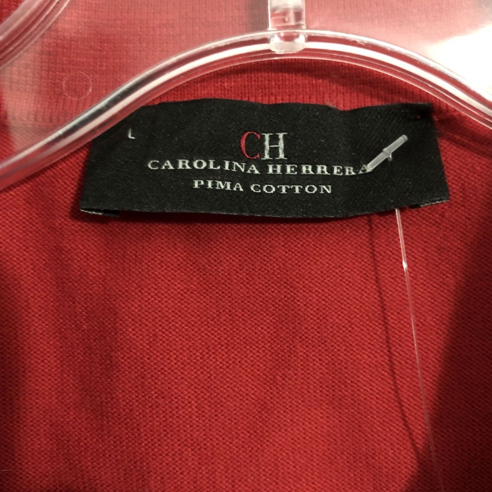 Carolina Herrera CH Carolina Herrera Red Polo Shirt Men L 100% Cotton Short Sleeve Shirt Polo Classic Casual Mens Size US L / EU 52-54 / 3 - 7 Thumbnail