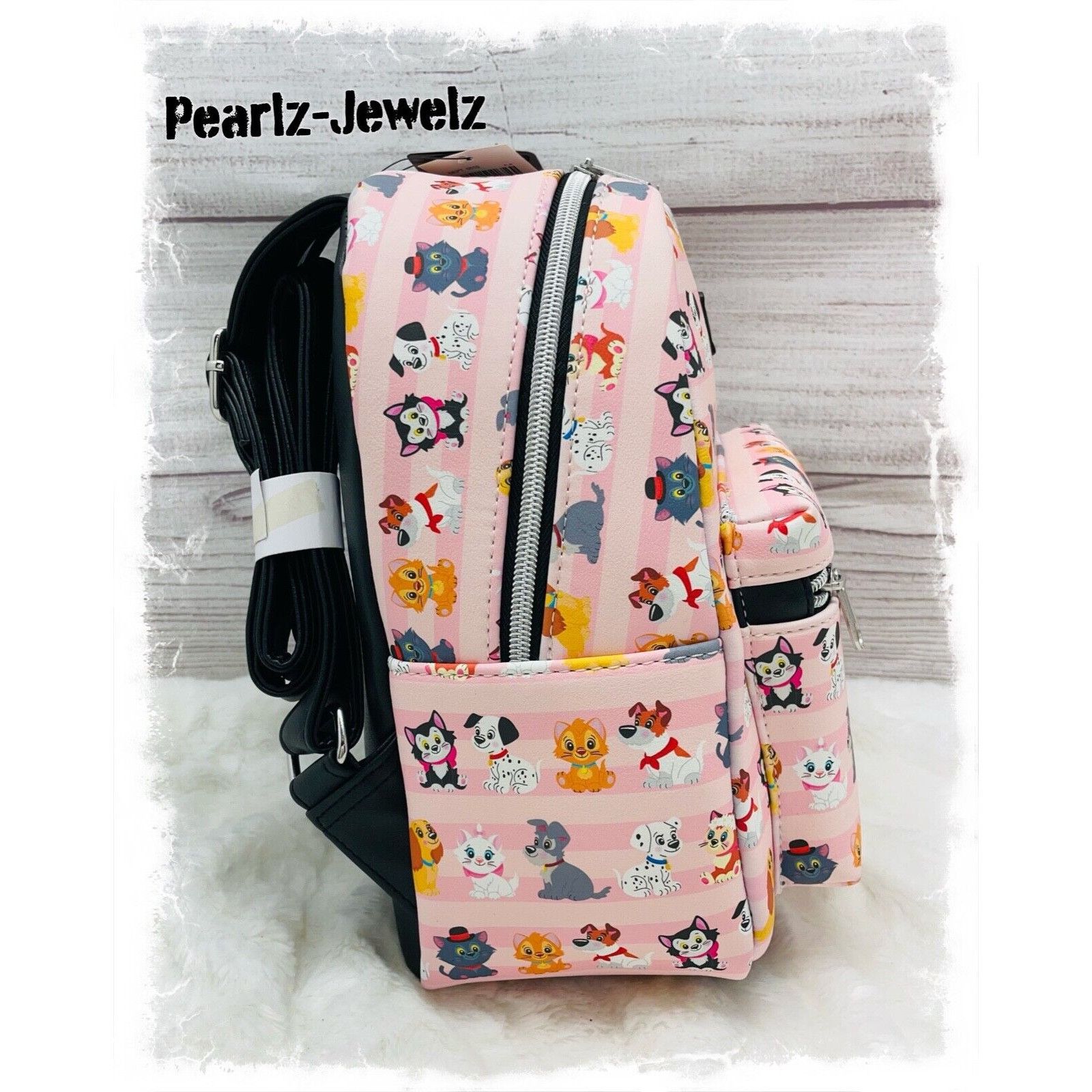 Disney Loungefly Disney Cats & Dogs Pink Striped Dalmatian Lady Tra Size ONE SIZE - 2 Thumbnail