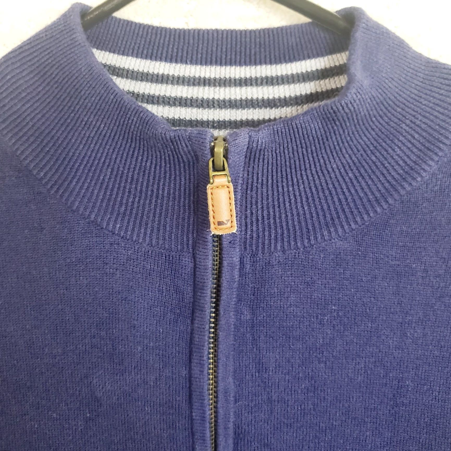 Vineyard Vines Vineyard Vines Men's L Navy Cotton 1/4 Zip Pullover Sweater Size US L / EU 52-54 / 3 - 6 Thumbnail
