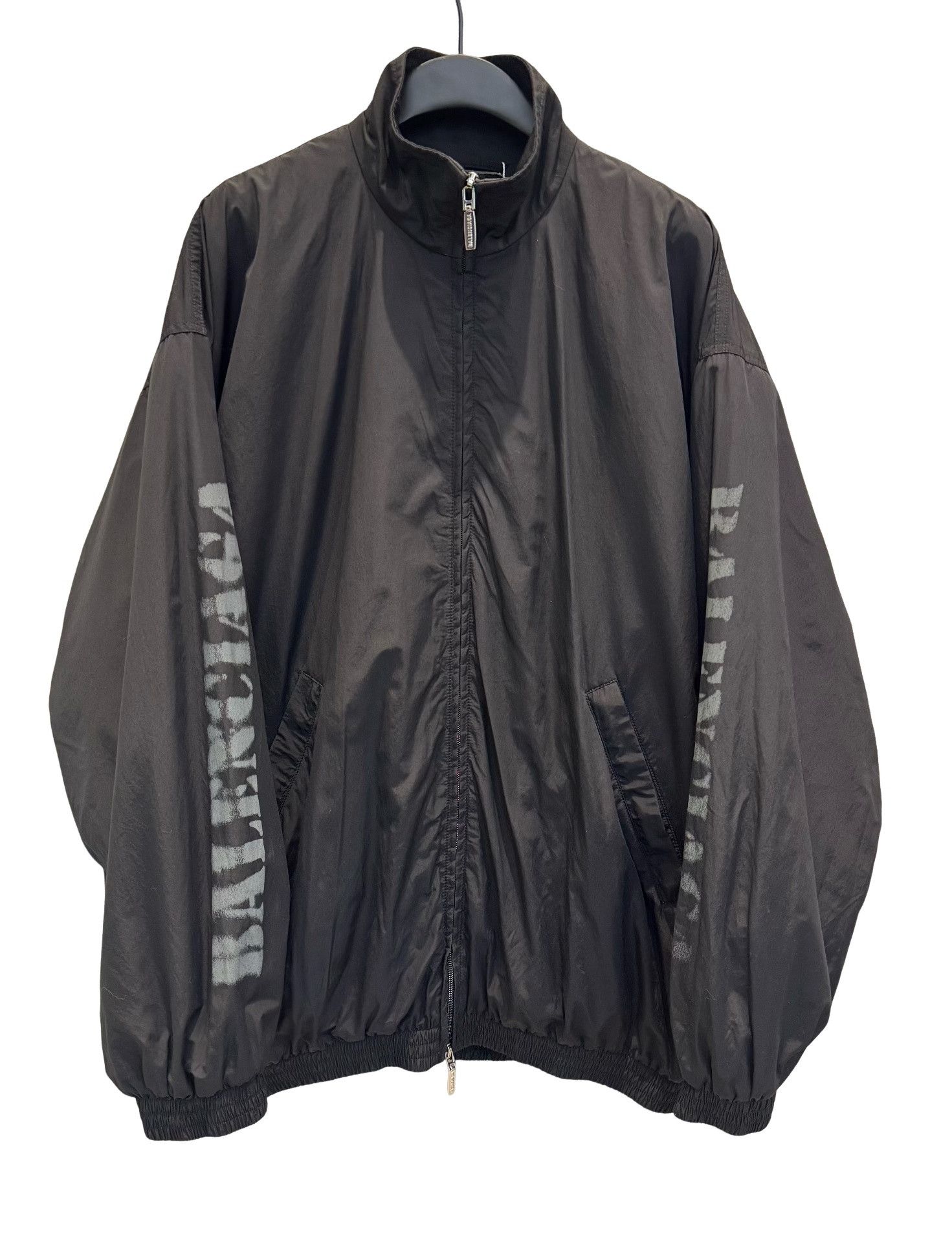 Balenciaga Balenciaga Logo Print Zip-Up Jacket Size XXS Size US XXS / EU 40 - 1 Thumbnail