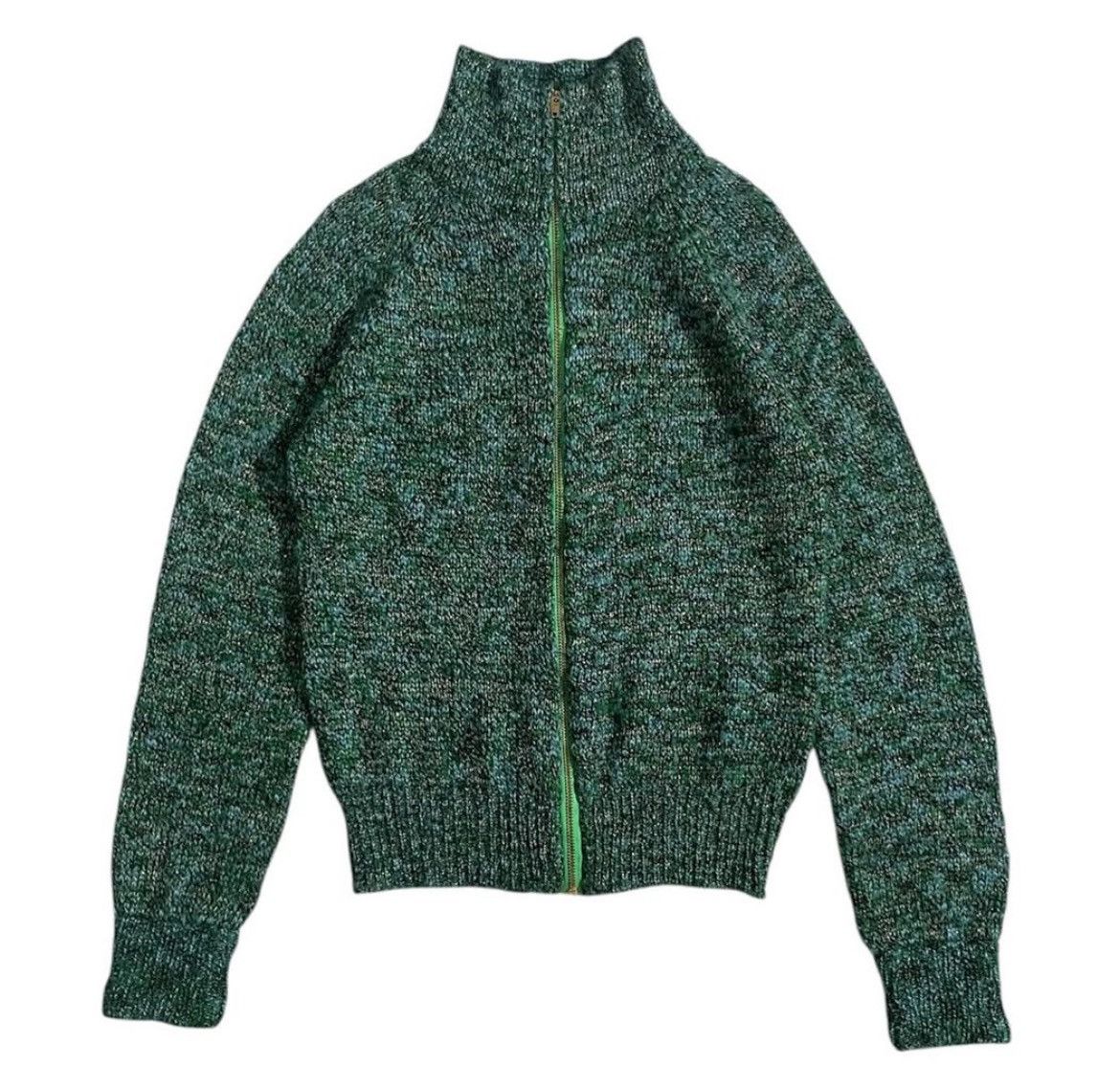 CABANE de ZUCCa 2000s Zucca Issey Miyakw Spectro Dragon Knit Zip Jacket Size US M / EU 48-50 / 2 - 1 Thumbnail