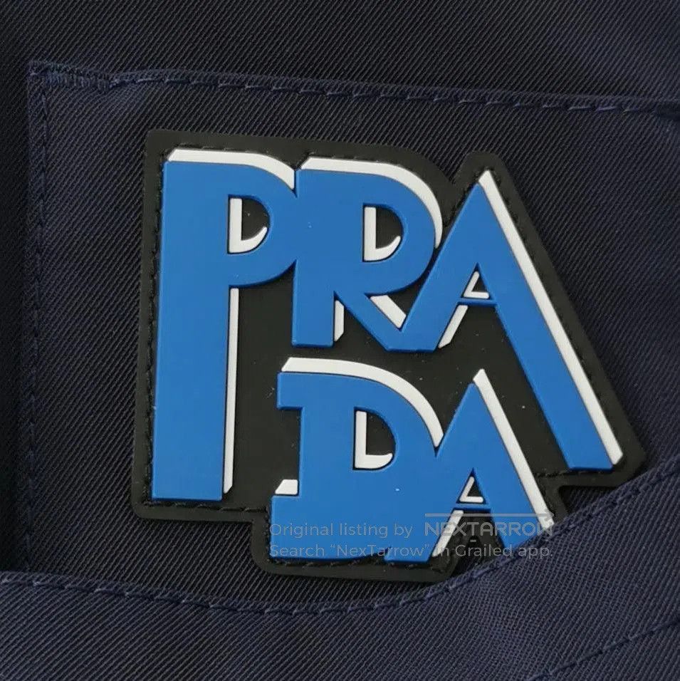 Prada Prada Logo Trousers in Navy Blue, Size 38 . Size 37" - 2 Thumbnail