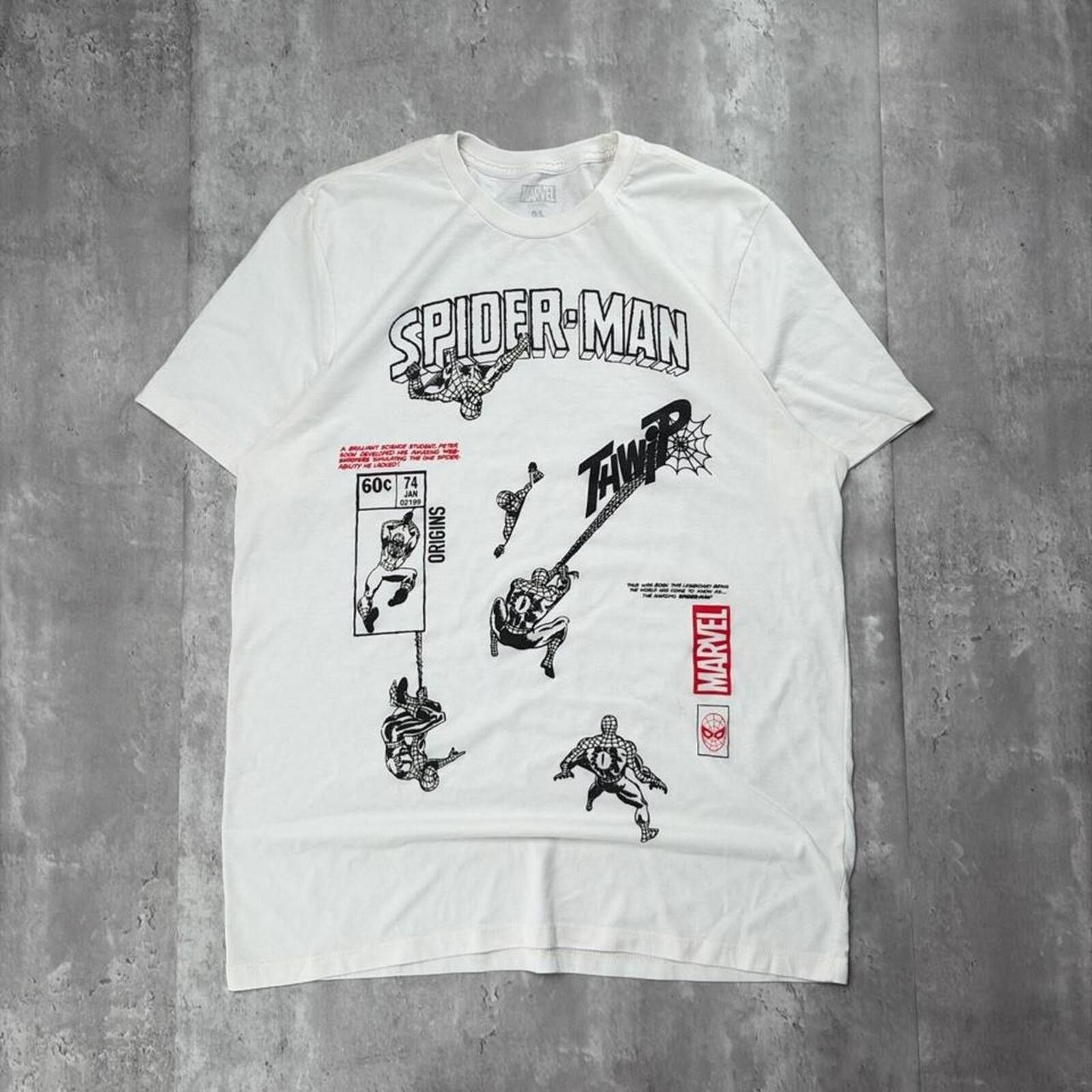 Marvel Comics Y2K White Marvel Spider-Man Comics T-Shirt Size US L / EU 52-54 / 3 - 1 Thumbnail