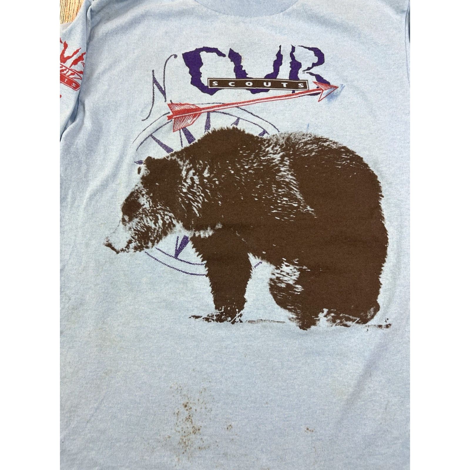 TEE JAYS VINTAGE Tee Jays Cub Scouts Day Camp Bear Nature T Shirt Blue Small Unisex Adults 90s Size US S / EU 44-46 / 1 - 4 Thumbnail