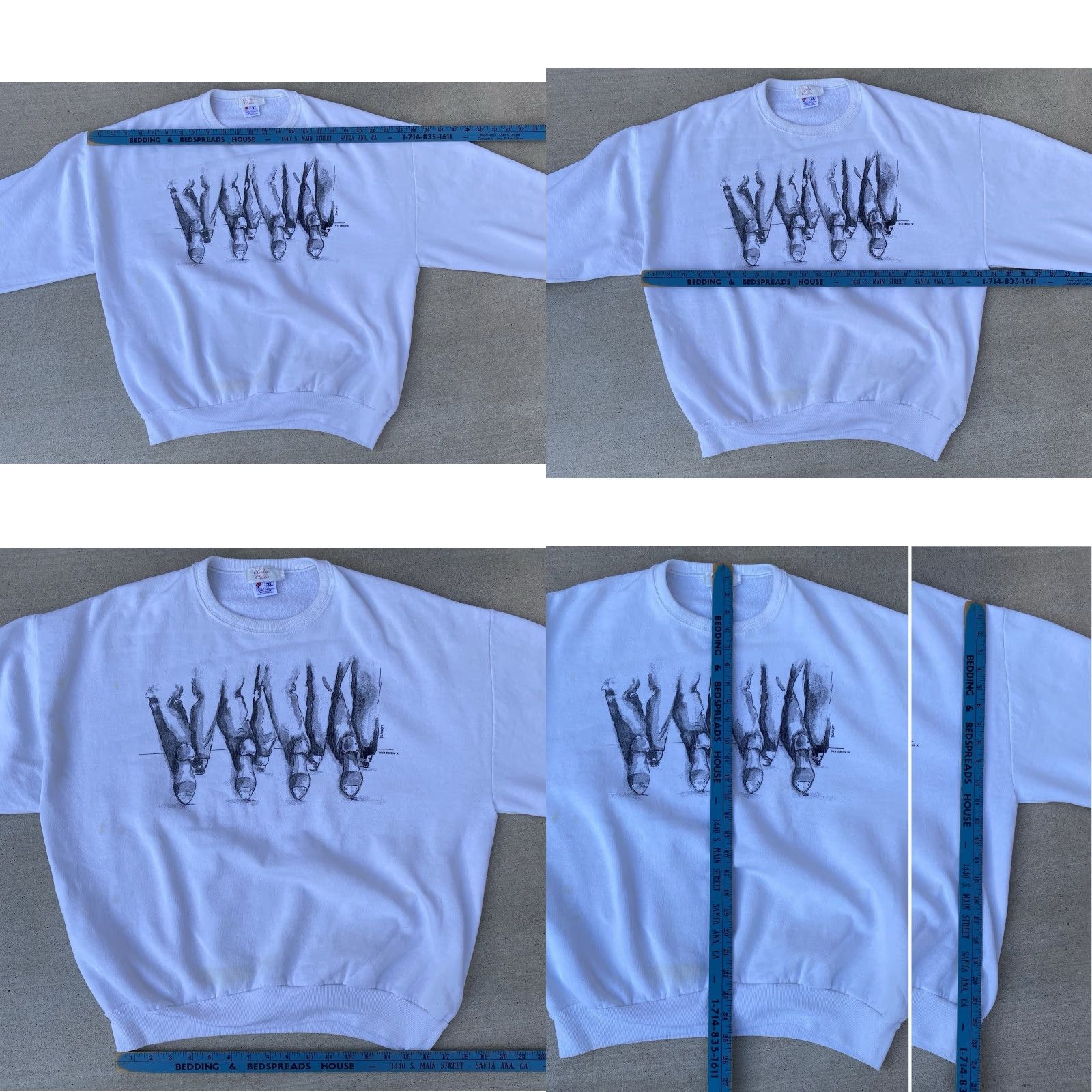 Jerzees Vtg Jerzees Sweatshirt Shirt 90s Mens XL White Graphic Print Deverett Claudias Closet Tap Dance Size US XL / EU 56 / 4 - 11 Thumbnail