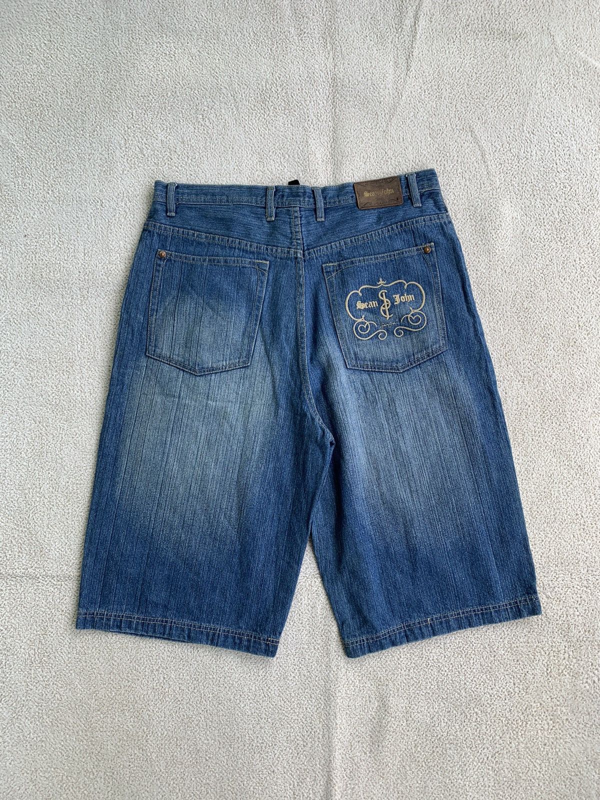 Japanese Brand × Vintage vtg y2k sean jhon denim baggy short pants Size US 34 / EU 50 - 1 Thumbnail