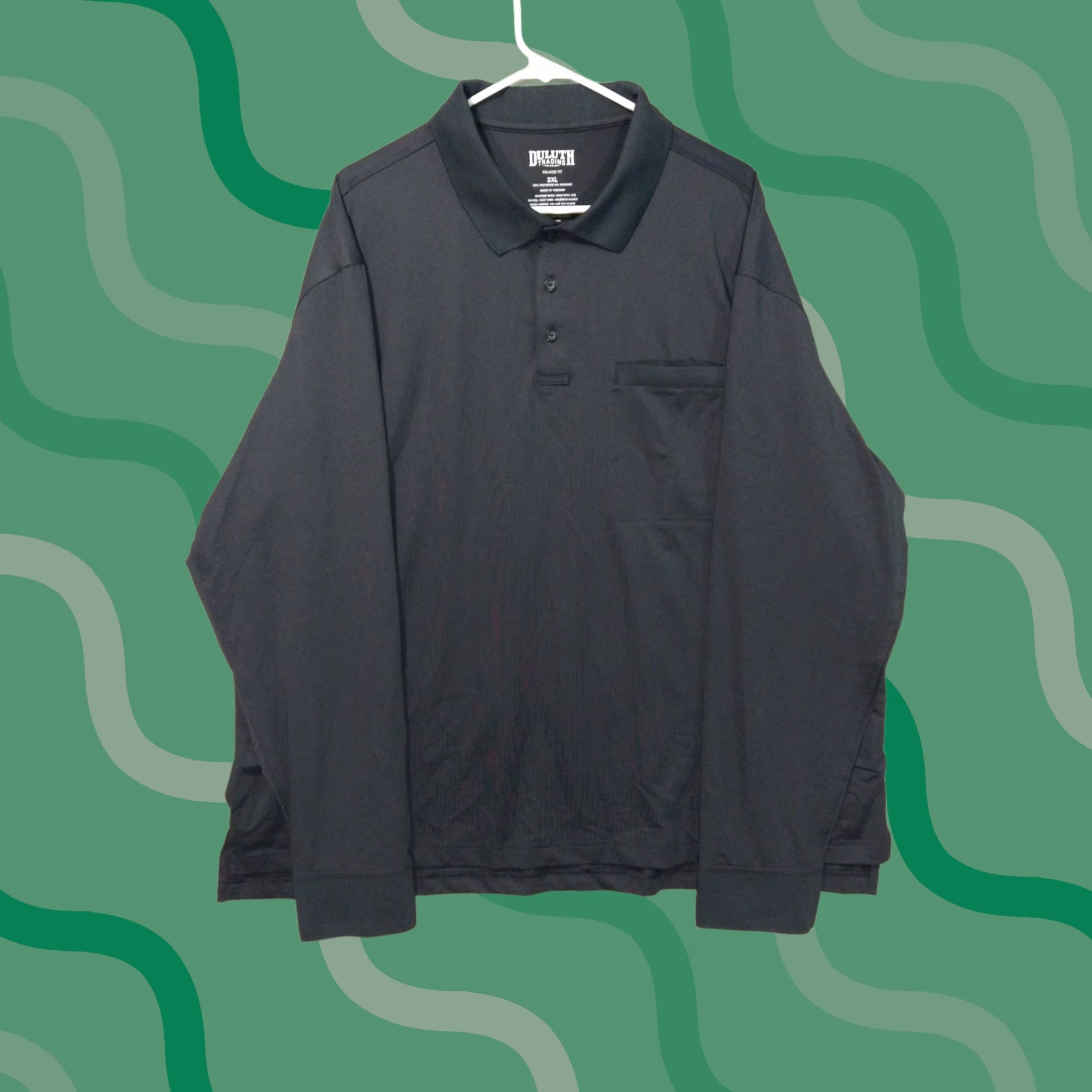 Vintage Duluth Polo Shirt Mens 2XL Black Long Sleeve Knuckledown Pocket Shirt Size US XXL / EU 58 / 5 - 1 Thumbnail