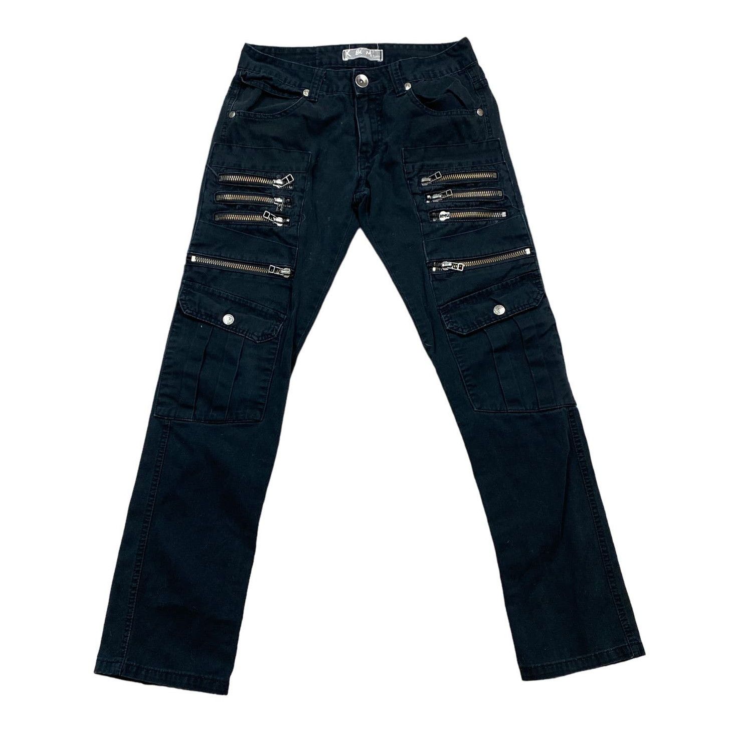 Kosmo Lupo K&M Rock Punk Zipper Y2K Jeans Men's 30x31