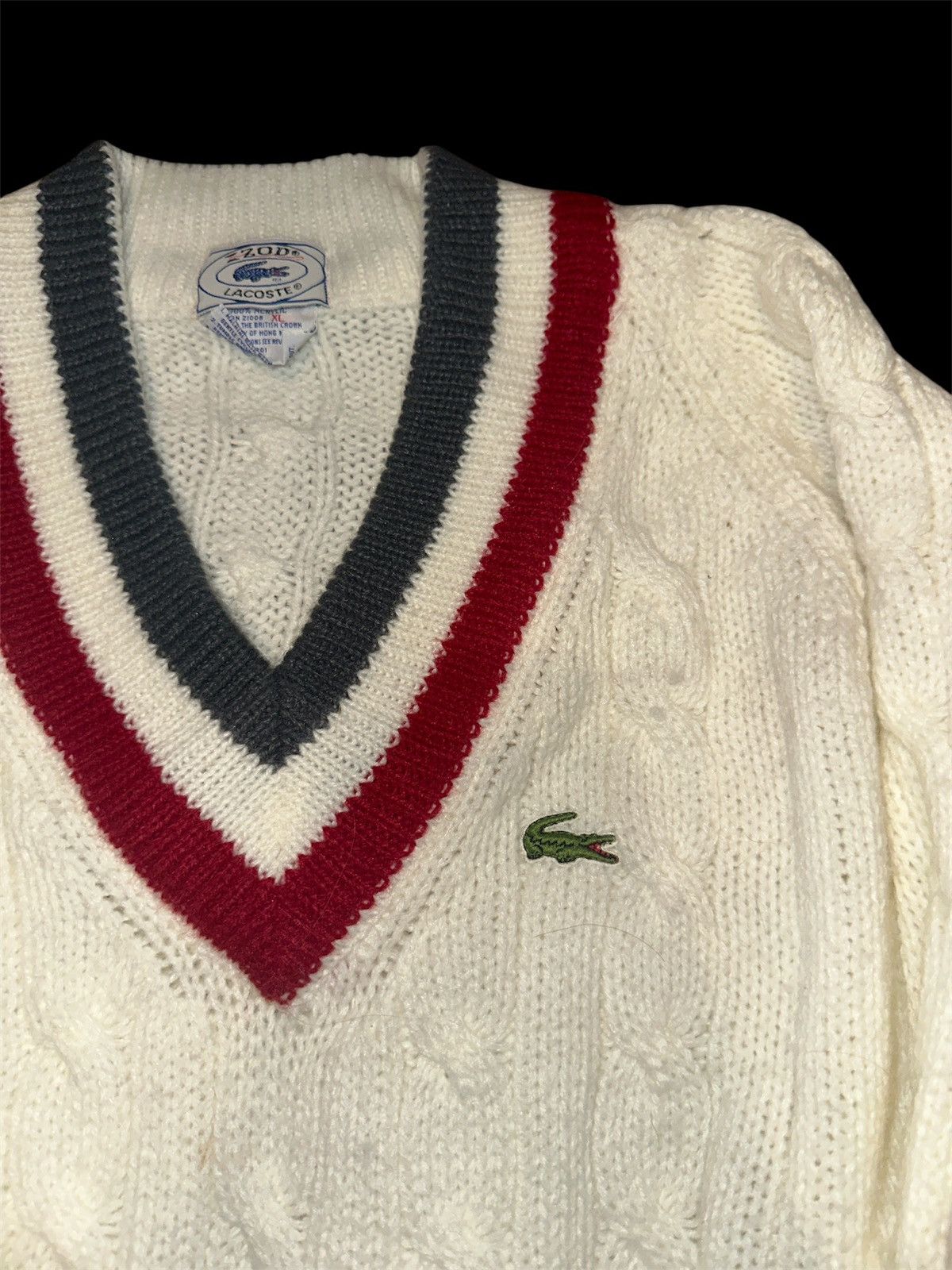Lacoste vintage izod lacoste high quality knit sweater Size US XL / EU 56 / 4 - 2 Thumbnail