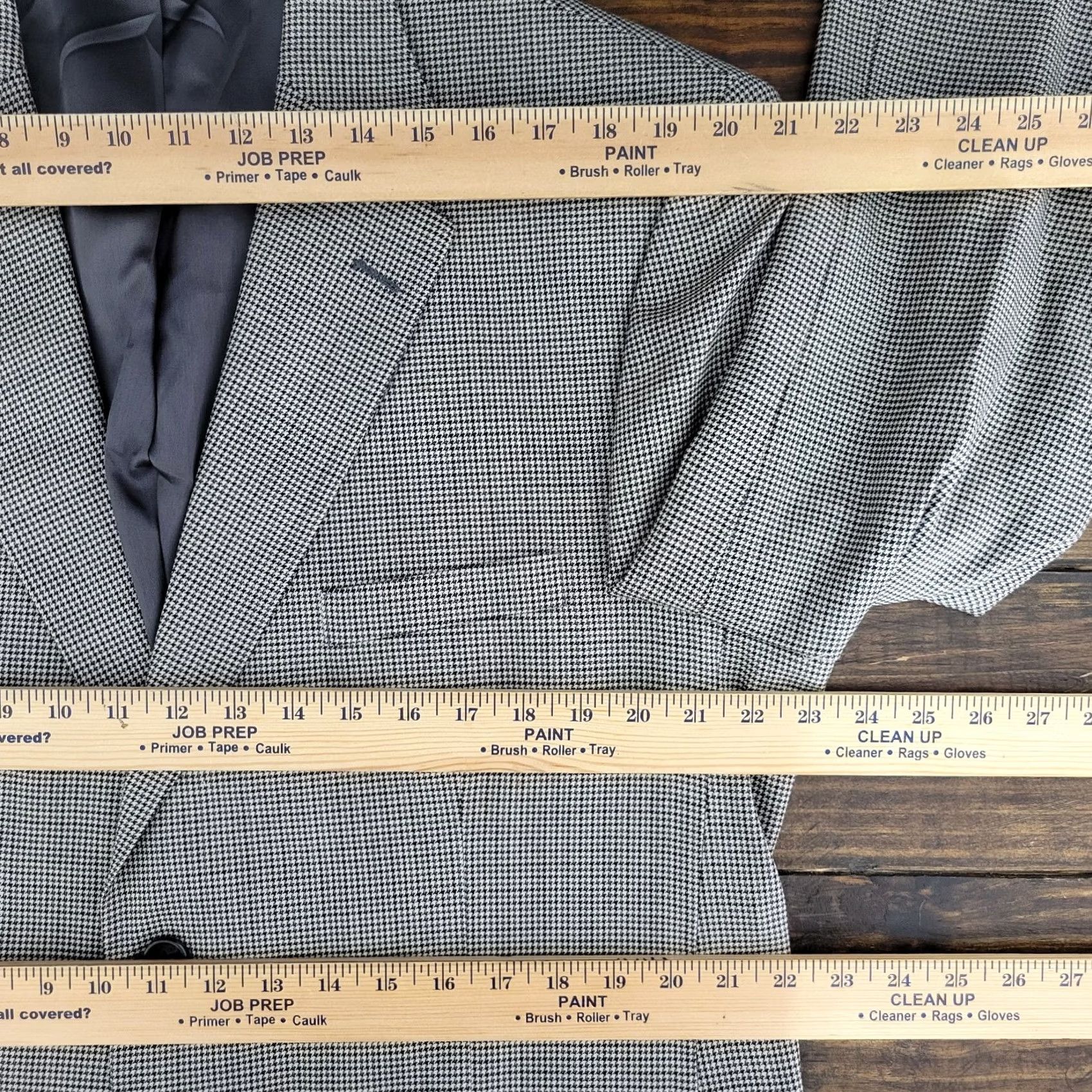 Stafford Stafford Sport Coat Blazer Mens 44L Wool Multi Color Houndstooth Two Button Size 44R - 3 Thumbnail