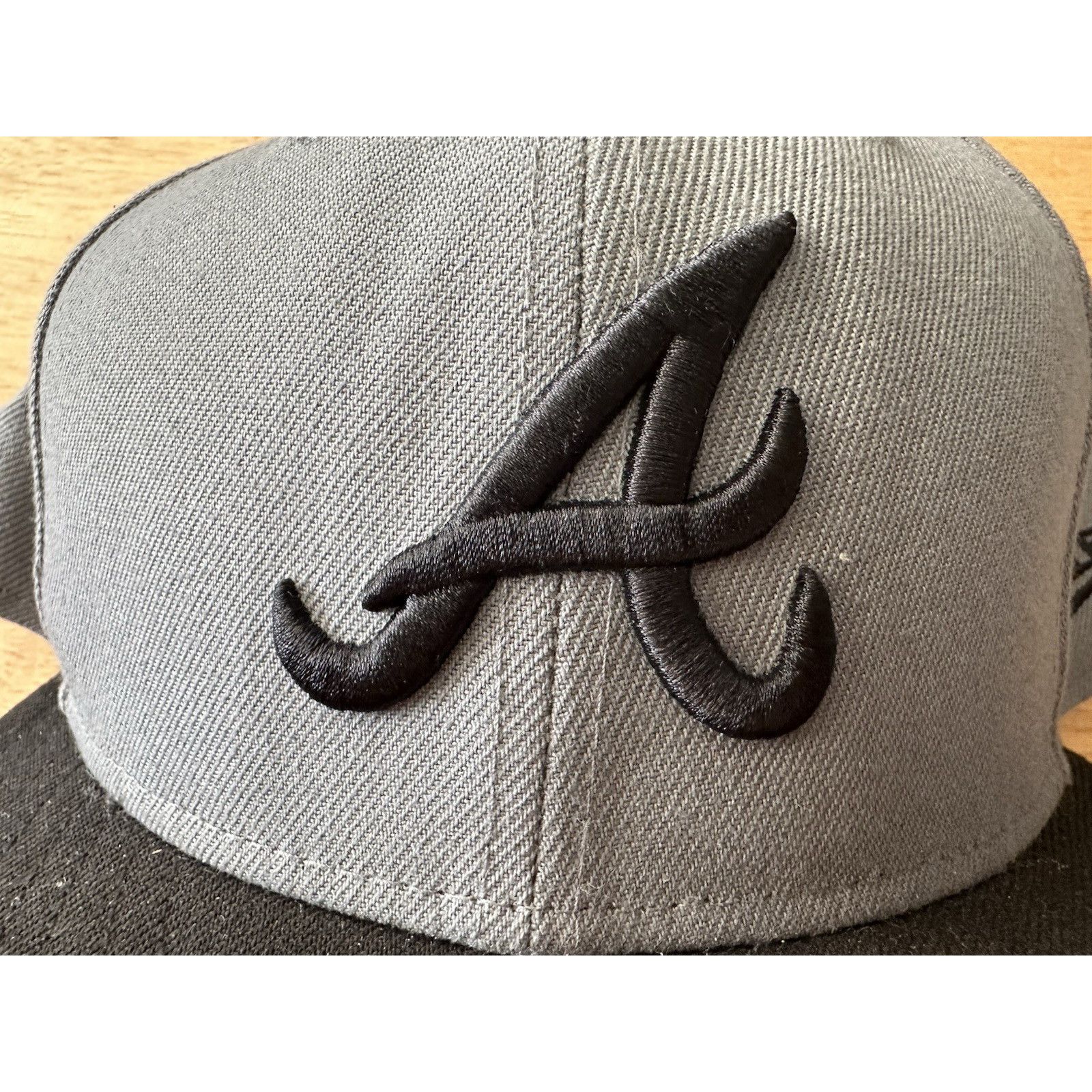 New Era Atlanta Braves New Era 59Fifty Gray/Black Cap/Hat 7 3/4 Size ONE SIZE - 11 Thumbnail