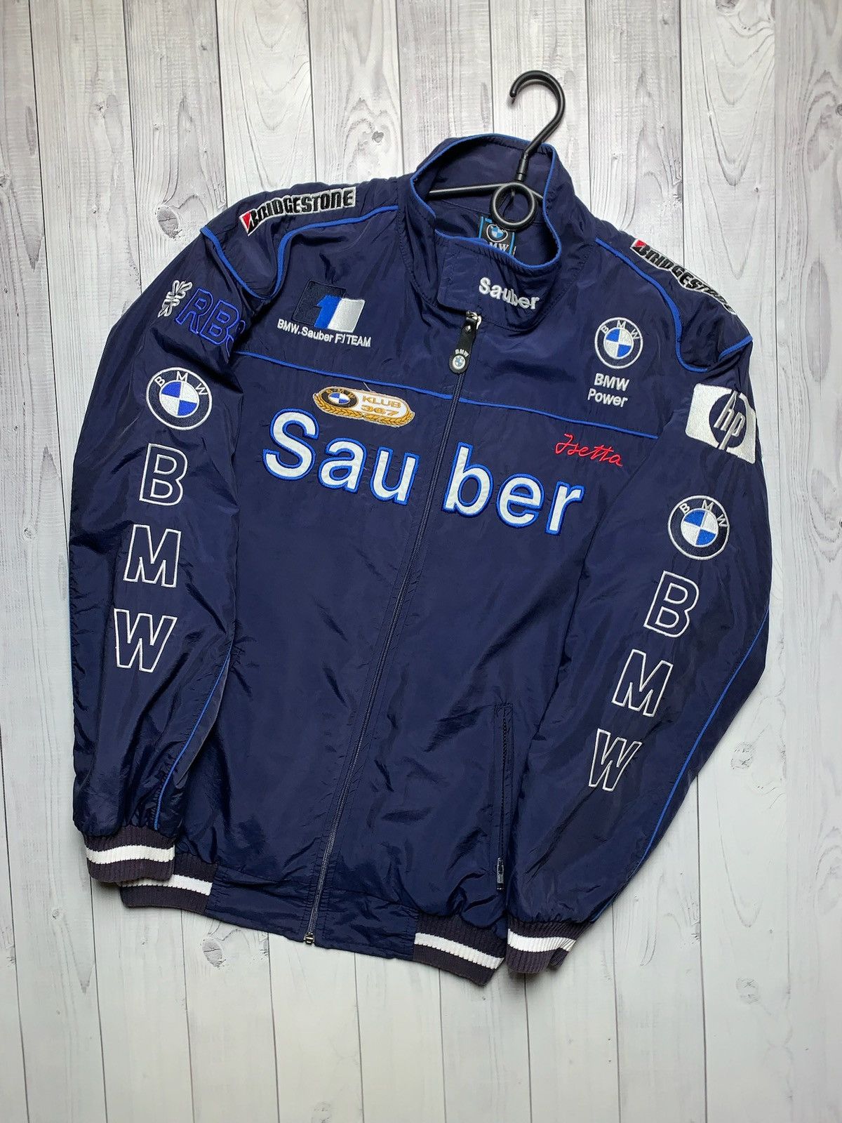 BMW Vintage navy BMW racing jacket logo F1 Size US L / EU 52-54 / 3 - 1 Thumbnail