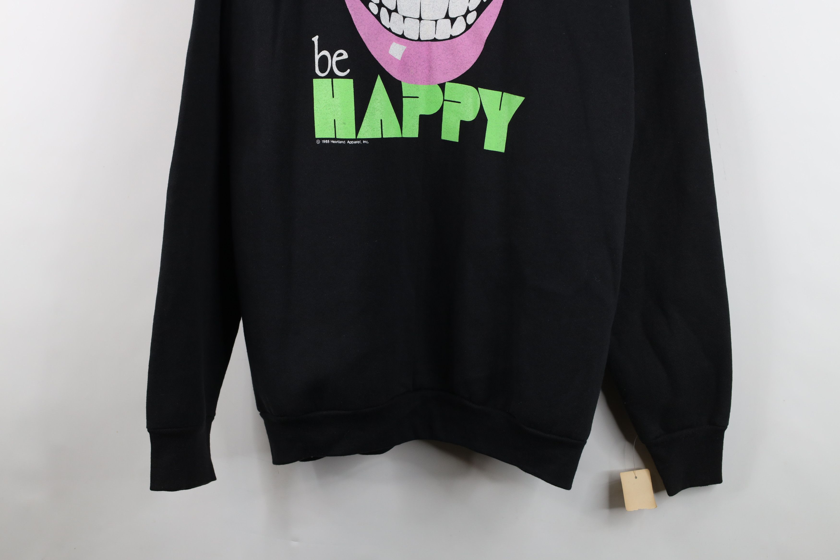 Vintage Deadstock Vintage 80s Streetwear Be Happy Sweatshirt USA Size US XL / EU 56 / 4 - 3 Thumbnail