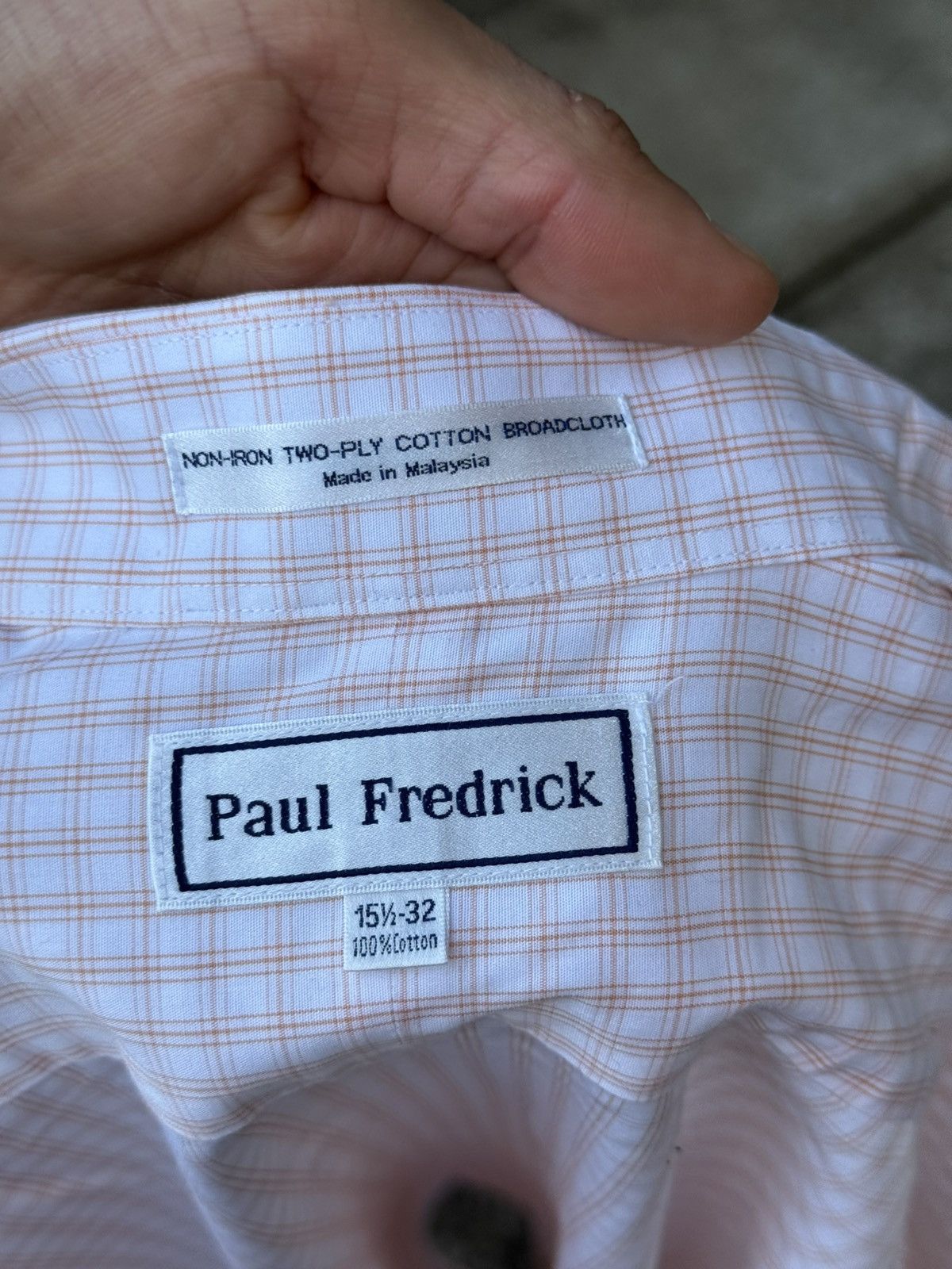 Paul Fredrick Fine Check Pattern Formal Dress Shirt Size US XL / EU 56 / 4 - 3 Thumbnail