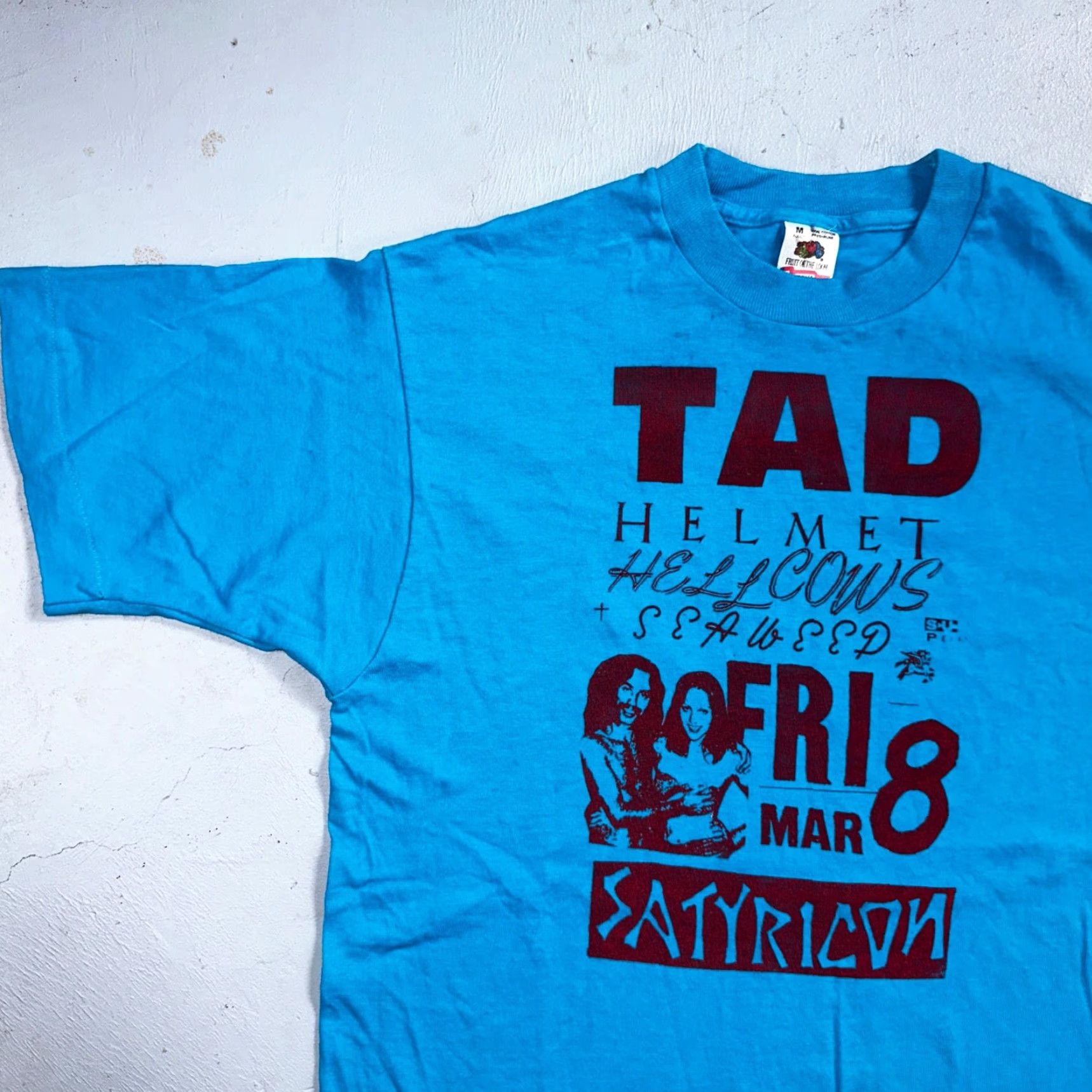 Fruit Of The Loom VINTAGE Sub Pop Tad Concert 90s VTG T Shirt Helemt Hellcows Seaweed Satyricon Nirvana M Men Medium Blue Shirt 90s Theme Size US M / EU 48-50 / 2 - 2 Thumbnail