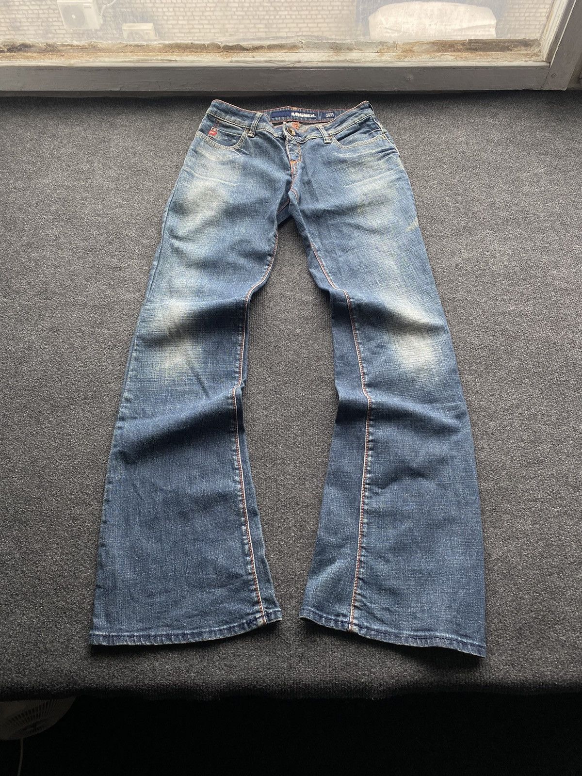 Miss Sixty 🔥Miss Sixty Sexy Extra Low Ty flared blue jeans goth emo y2k Size 28" / US 6 / IT 42 - 23 Thumbnail