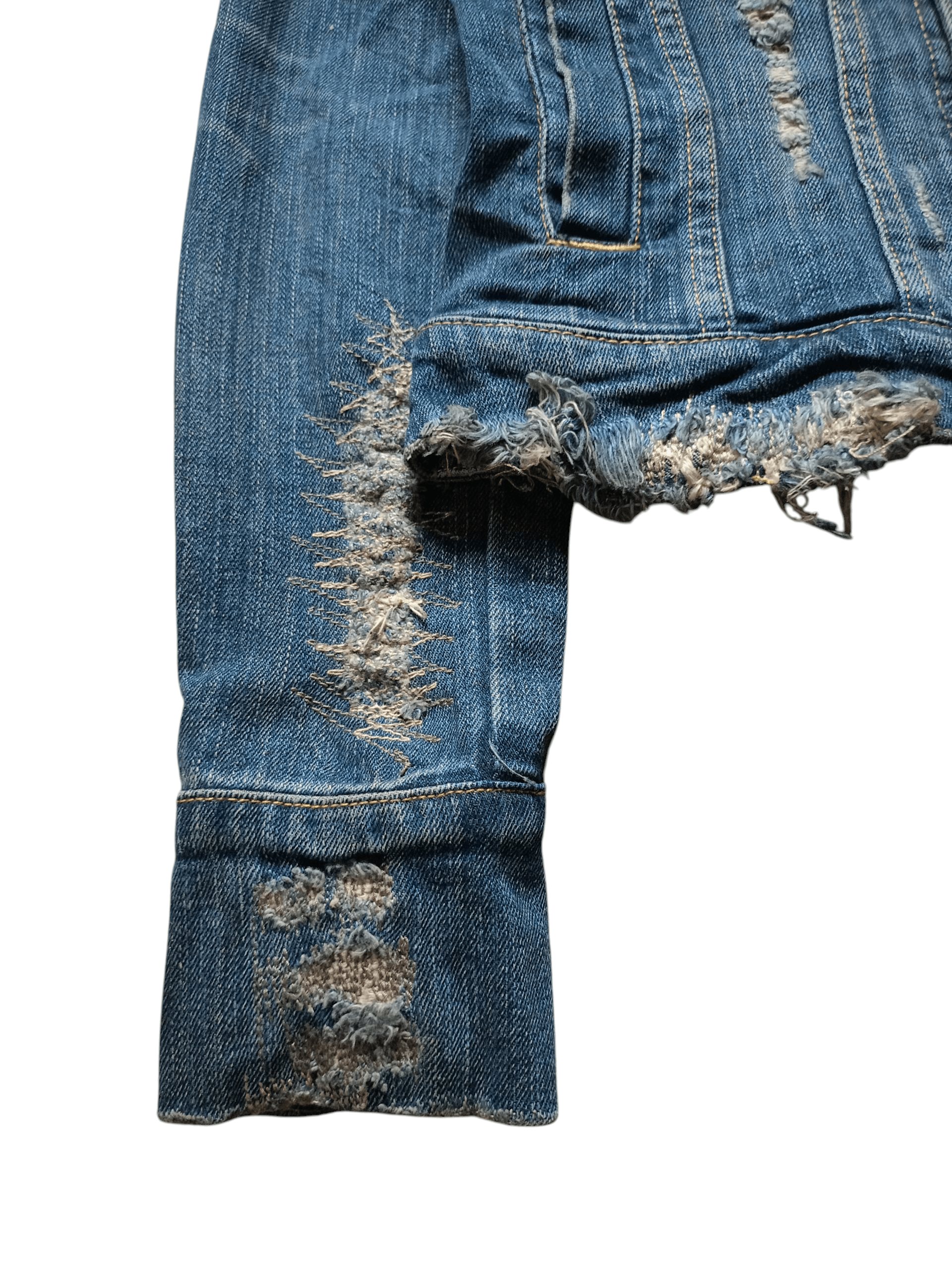 Other 2000s Sergio Valente Distressed Denim Jacket style LGB Size US XS / EU 42 / 0 - 7 Thumbnail