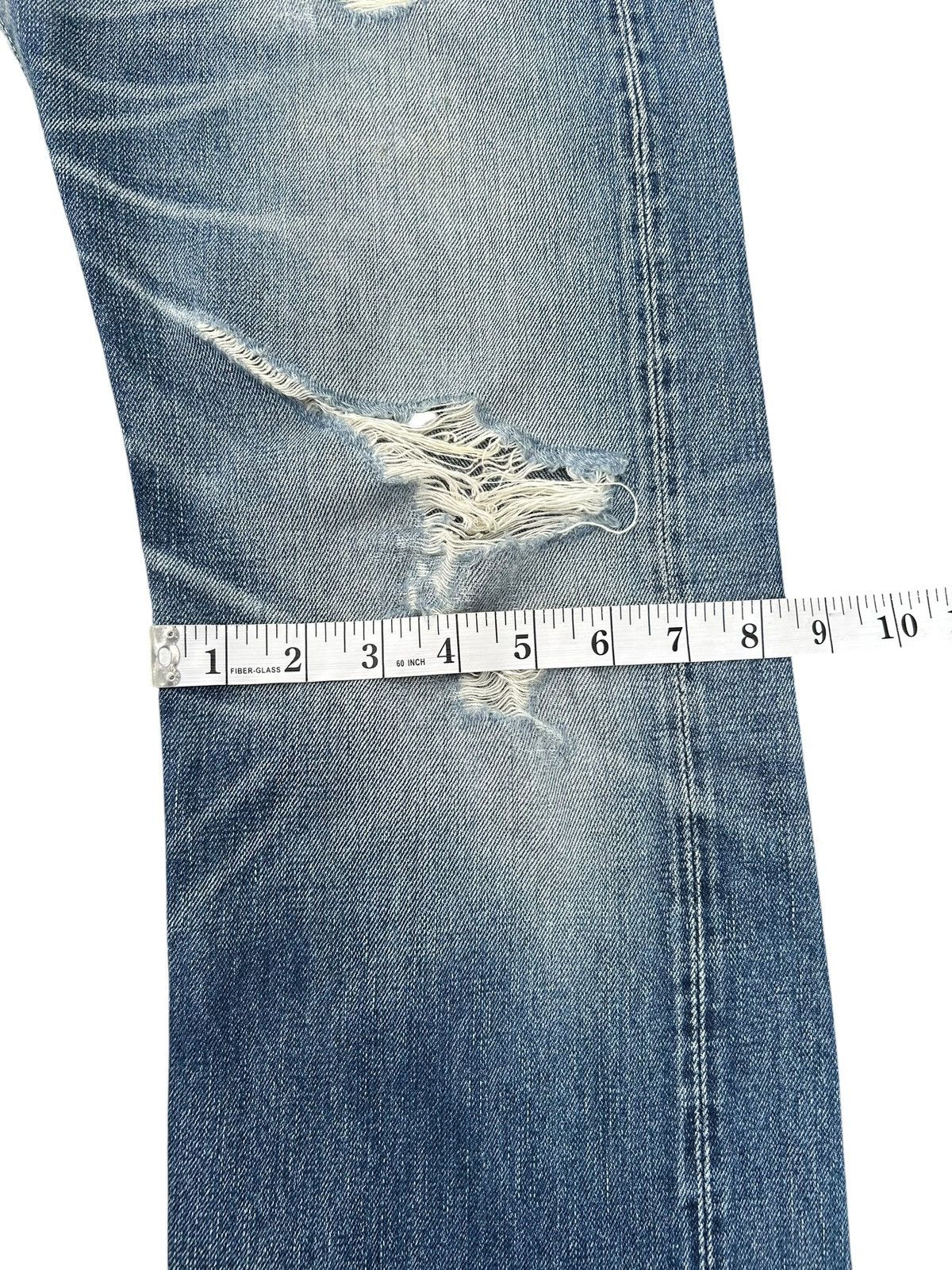 Kapital Vintage Levis Big E Selvedge Thrashed Denim Jeans Size US 30 / EU 46 - 23 Thumbnail