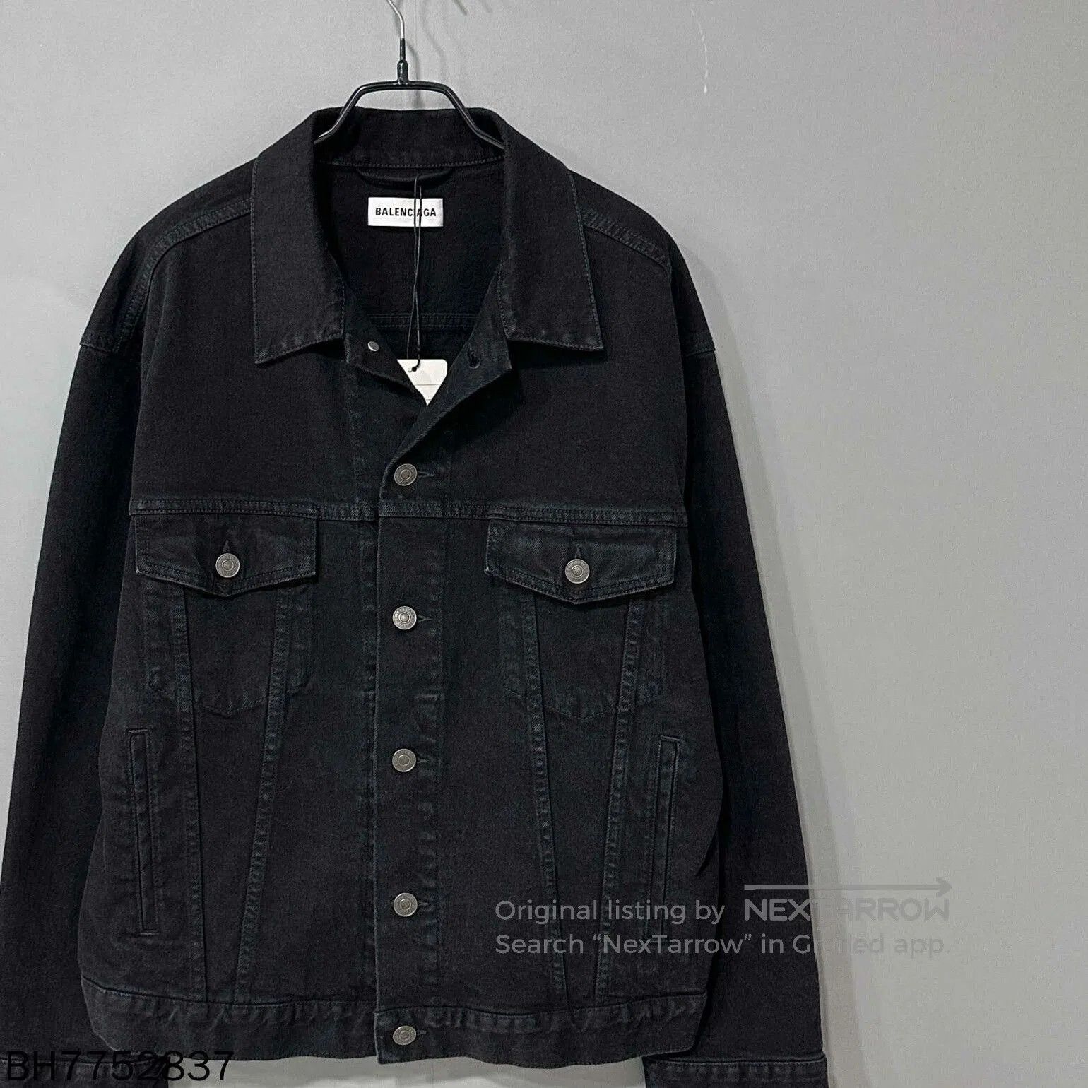Balenciaga Balenciaga Rhinestone Logo Denim Jacket. Size XS / US 0-2 / IT 36-38 - 2 Thumbnail