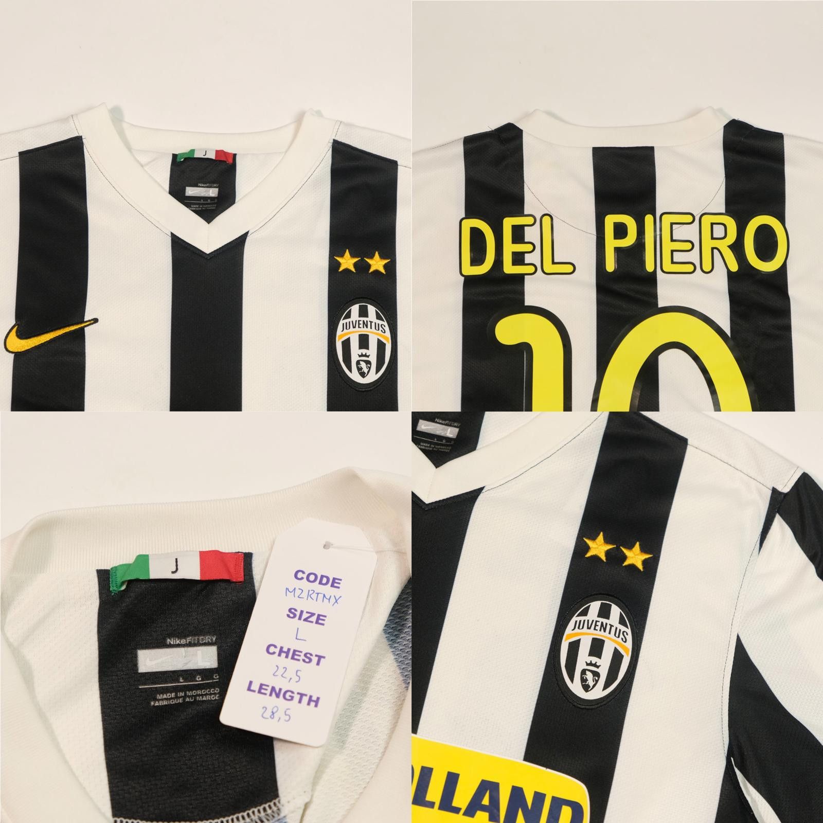 Nike 2009/10 Juventus Home Shirt Del Piero Nike (L) Size US L / EU 52-54 / 3 - 5 Thumbnail