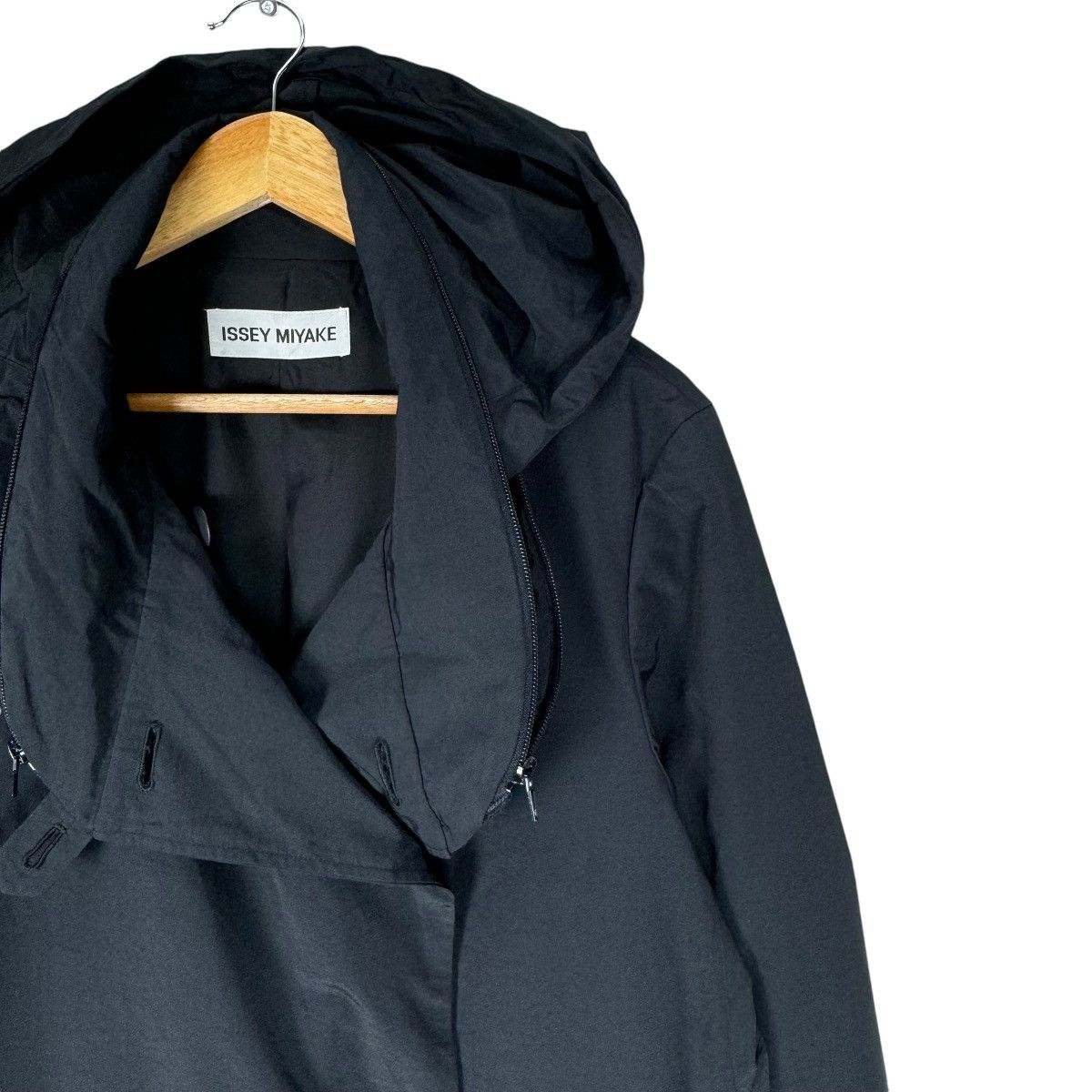 Issey Miyake × Japanese Brand 🌟ISSEY MIYAKE HOODIE SPIRAL COLLAR LONG COAT JACKET Size M / US 6-8 / IT 42-44 - 4 Thumbnail