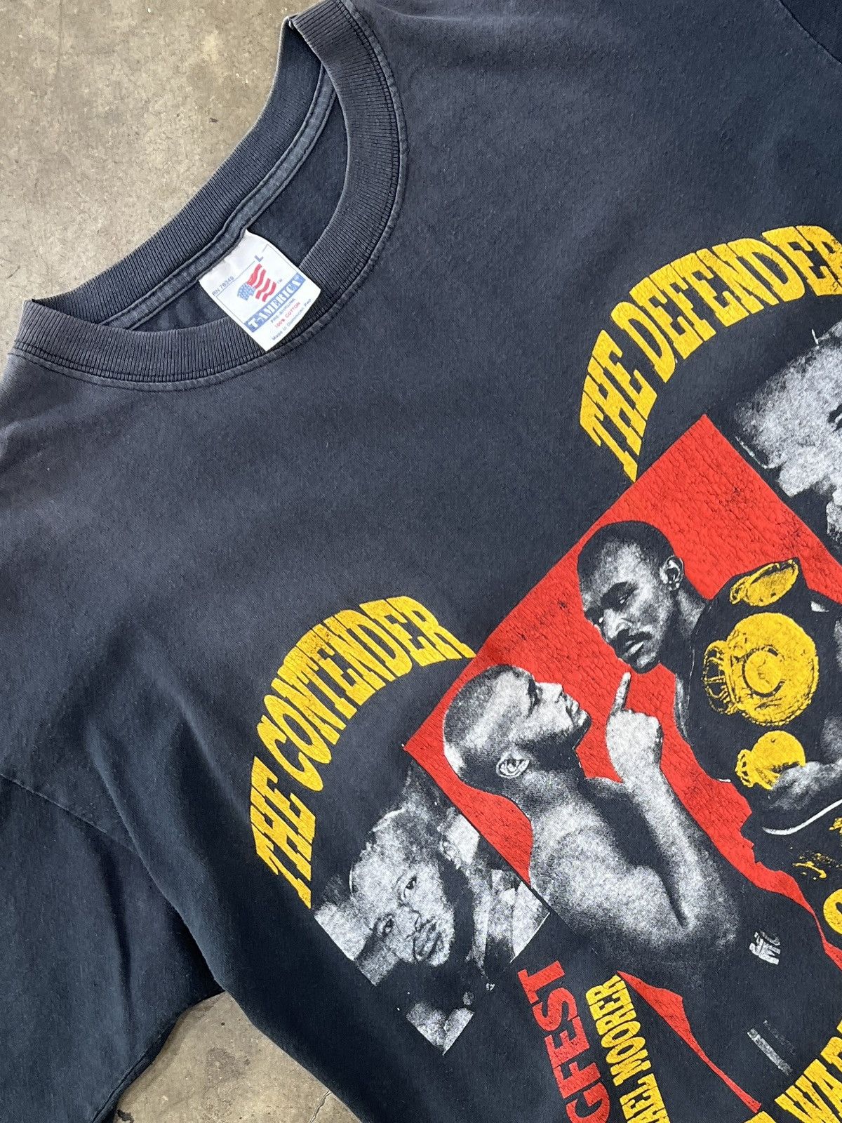 Vintage Vintage Evander Holyfield v. Moorer Heavyweight Boxing Large Size US L / EU 52-54 / 3 - 1 Thumbnail