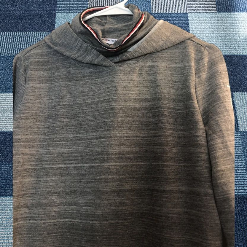 Tommy Hilfiger Tommy Hilfiger Women's Gray Hooded Logo Long Sleeve Top Sweatshirt Sz XXS Size XXS / US 00 / IT 34 - 1 Thumbnail