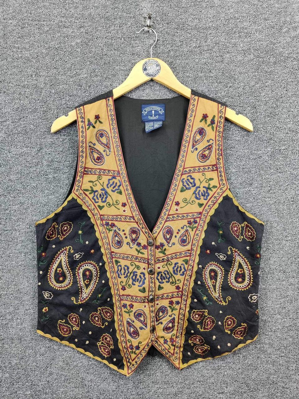Japanese Brand Vintage Solutions Ethnic Button Ups Vest Nice Design Size US L / EU 52-54 / 3 - 1 Thumbnail