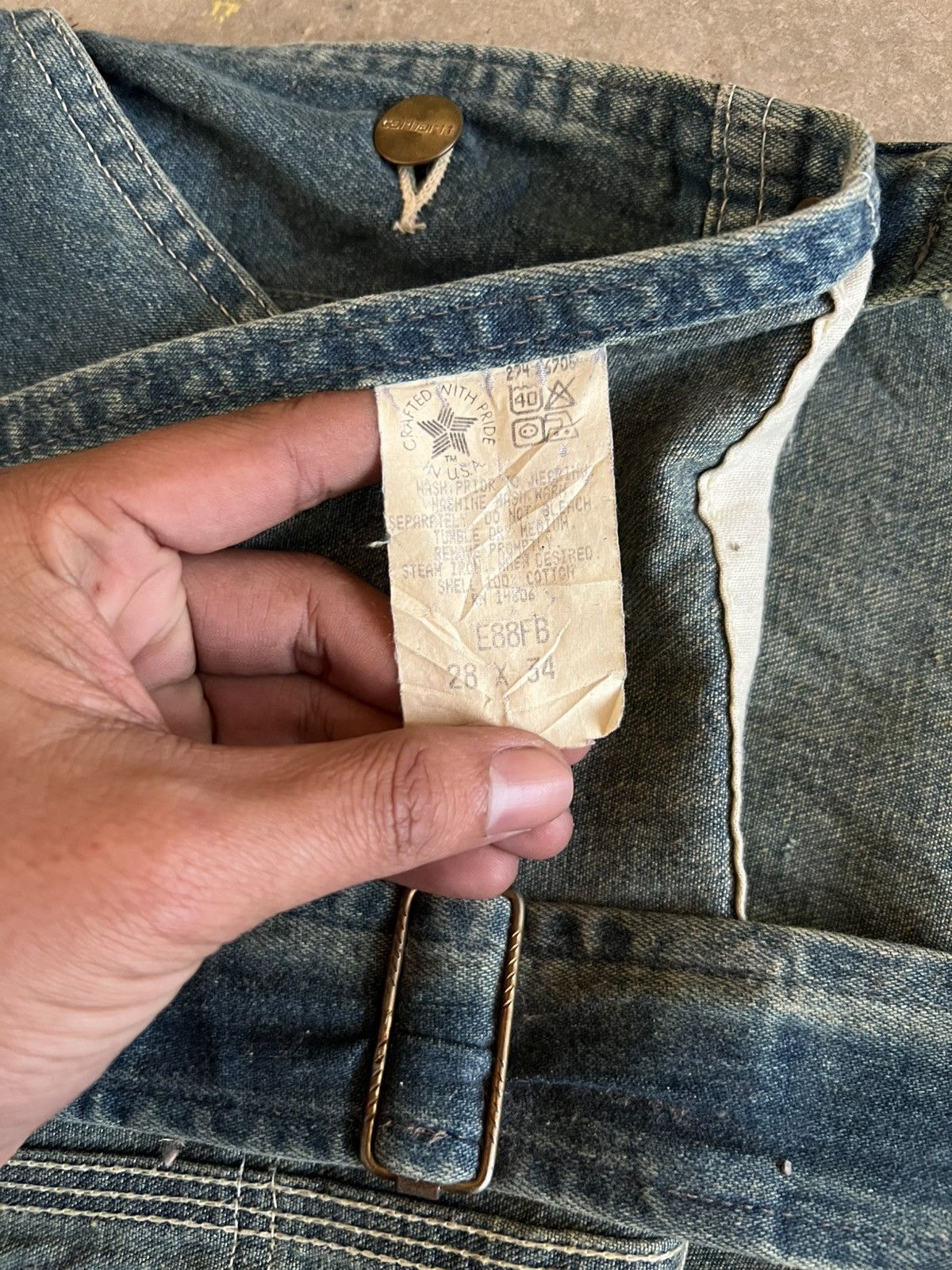 Carhartt Carhartt Denim Vintage Overalls Size US 28 / EU 44 - 3 Thumbnail