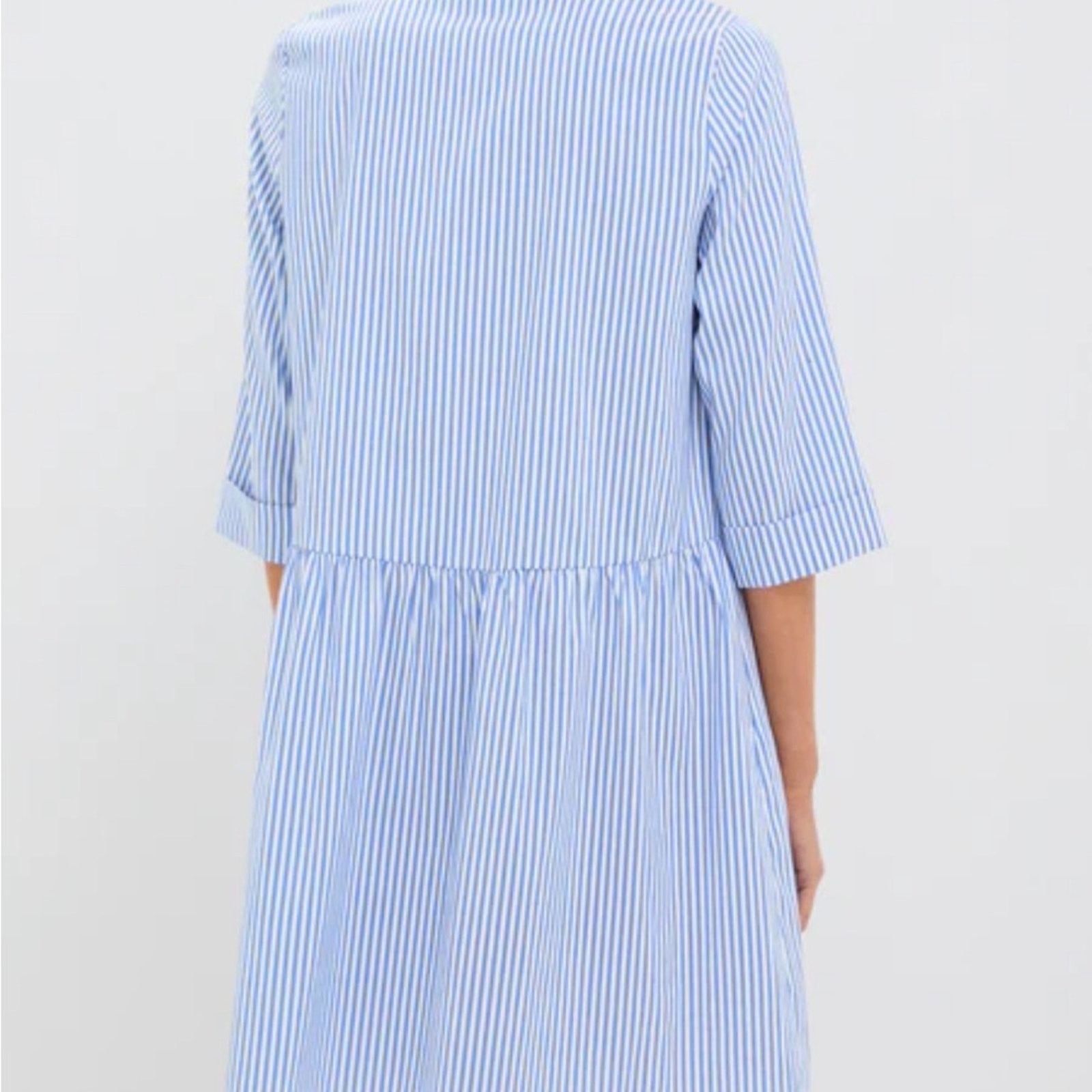 & Other Stories Tuckernuck Blue and White Striped Royal Shirtdress Size S / US 4 / IT 40 - 3 Thumbnail
