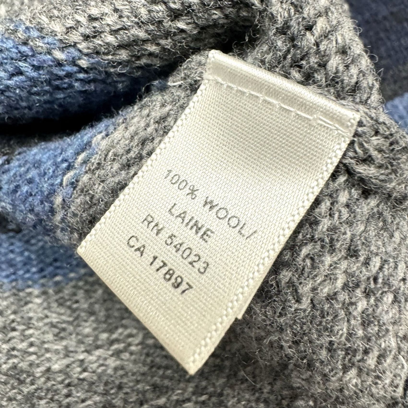 Banana Republic VINTAGE Banana Republic 1/4 Zip Wool Sweater Blue Grey Striped XL Men MENS XS? Size US XL / EU 56 / 4 - 3 Thumbnail