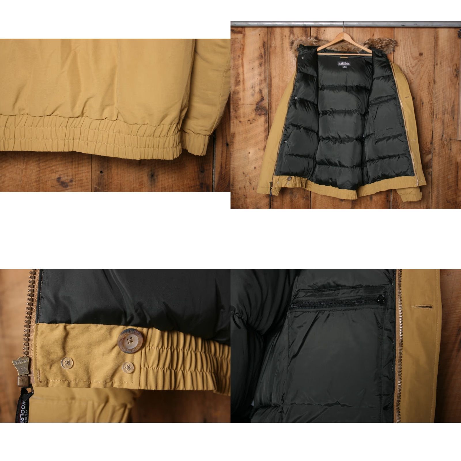 Vintage Woolrich Jacket 3XLT Bomber Hooded Coyote Fur Trim Winter 60/40 Cotton Nylon 60/40 Down Tan Mens Large & Tall Size US XXL / EU 58 / 5 - 9 Thumbnail